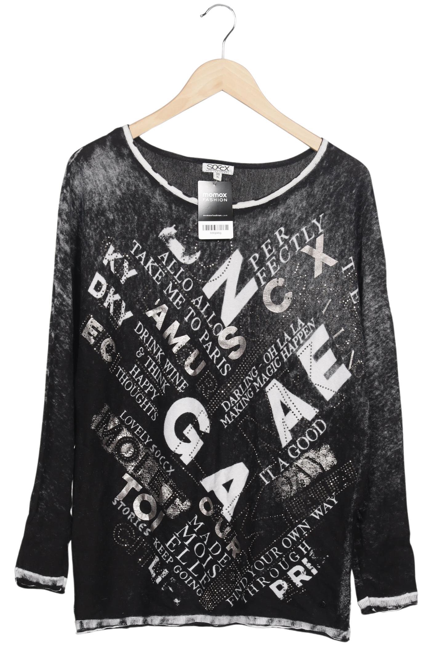 

Soccx Damen Pullover, schwarz, Gr. 38