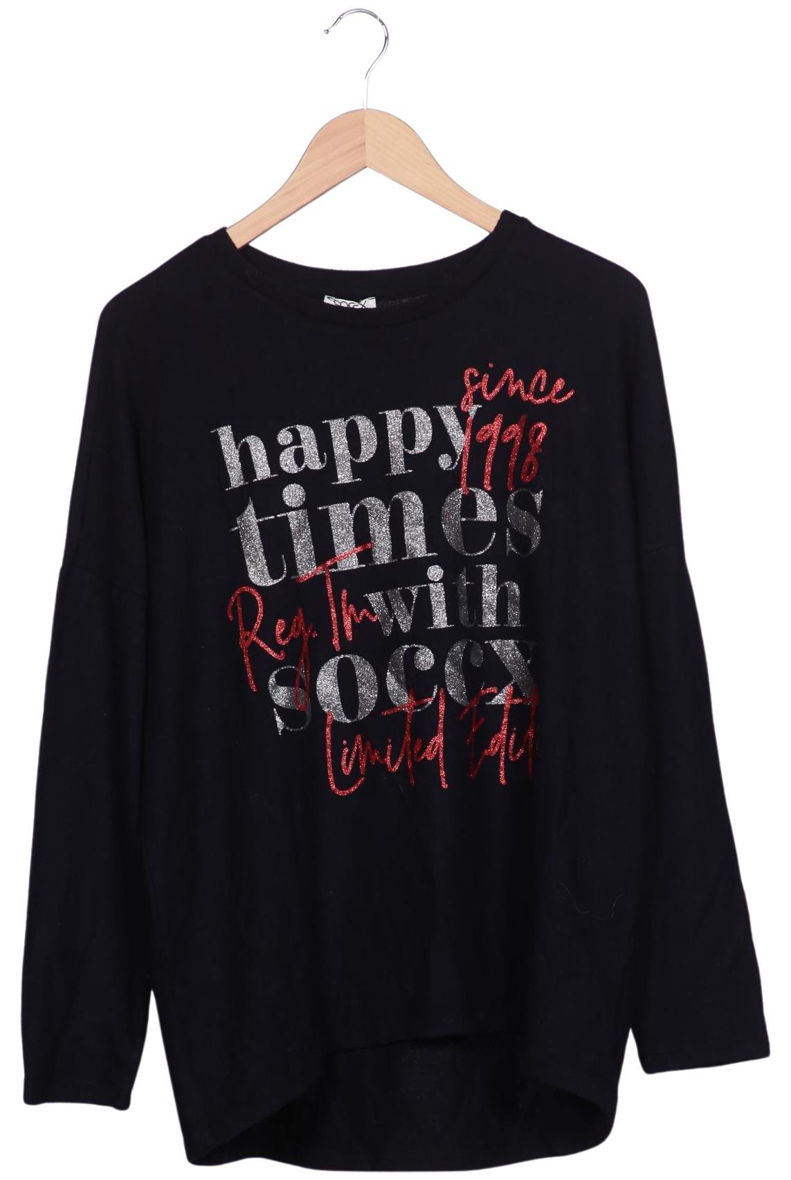 

Soccx Damen Pullover, schwarz, Gr. 38