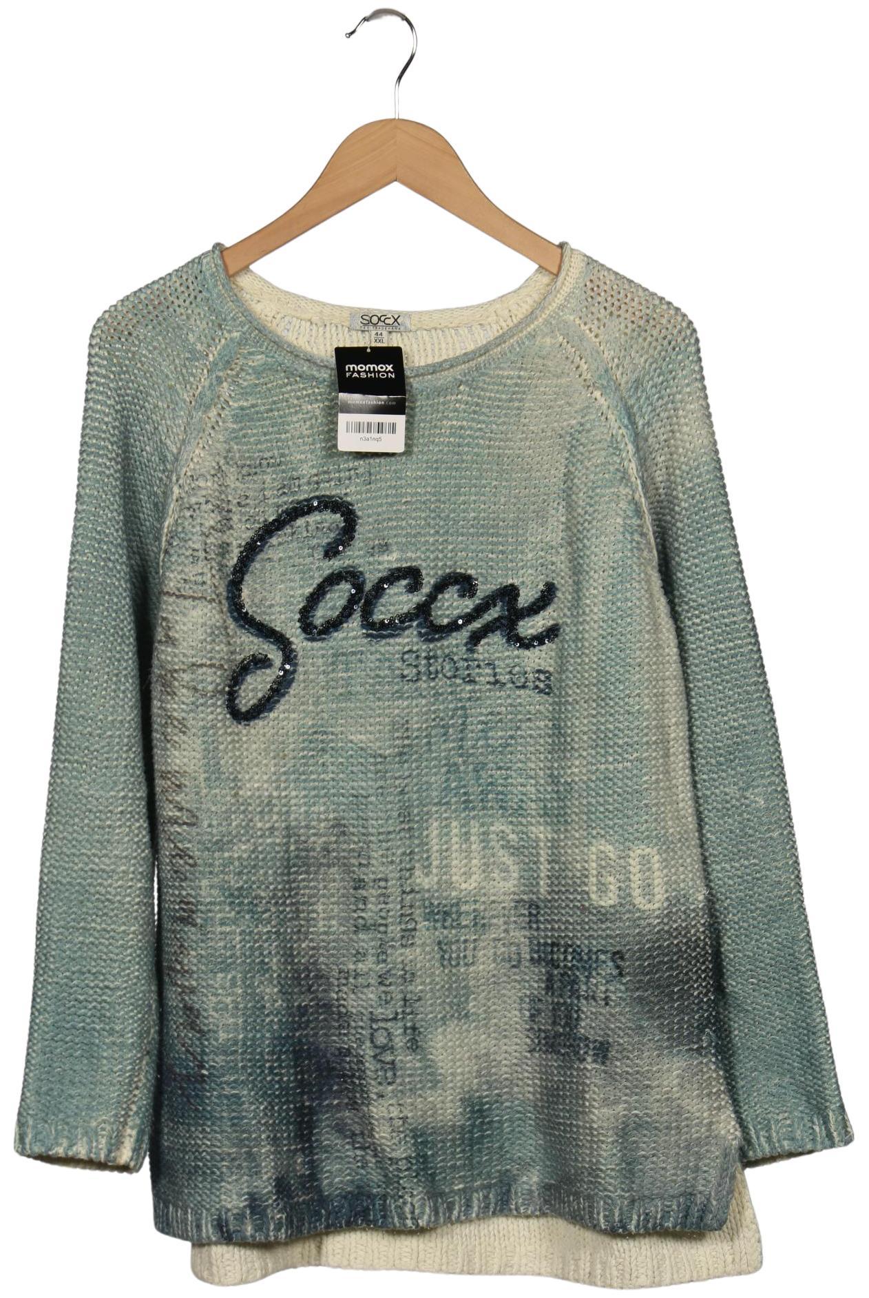 

Soccx Damen Pullover, türkis, Gr. 44