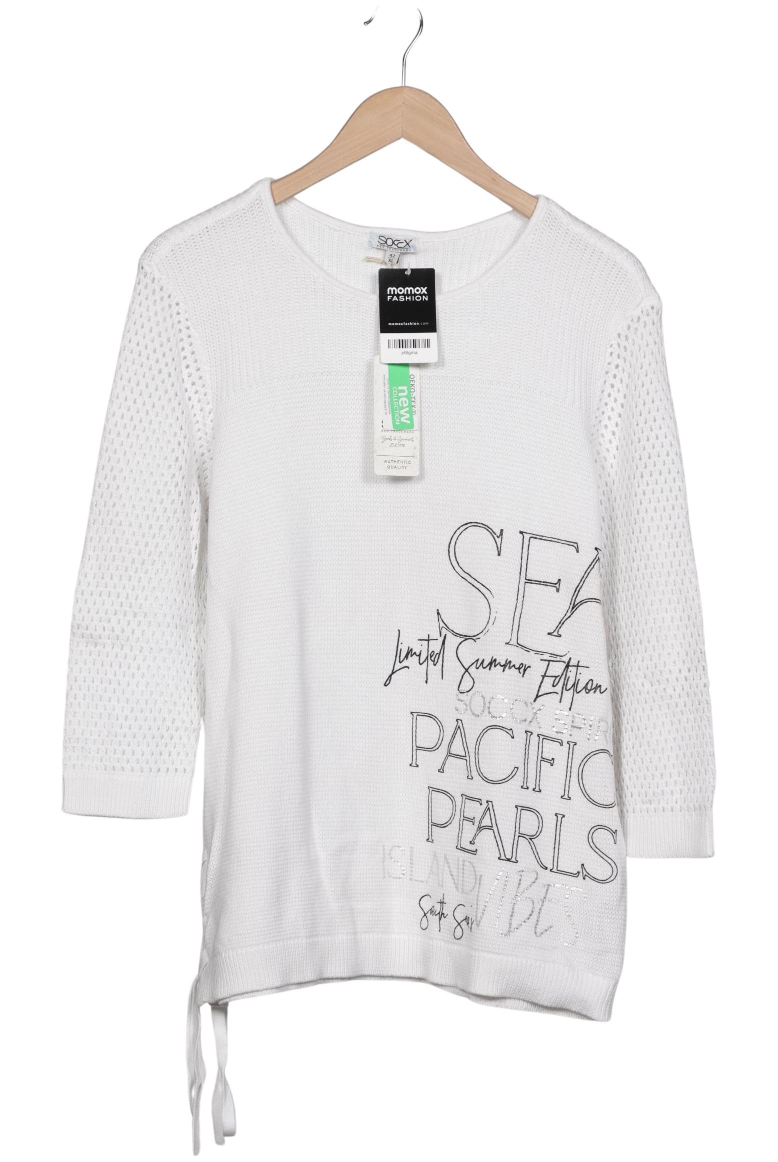 

Soccx Damen Pullover, weiß, Gr. 42