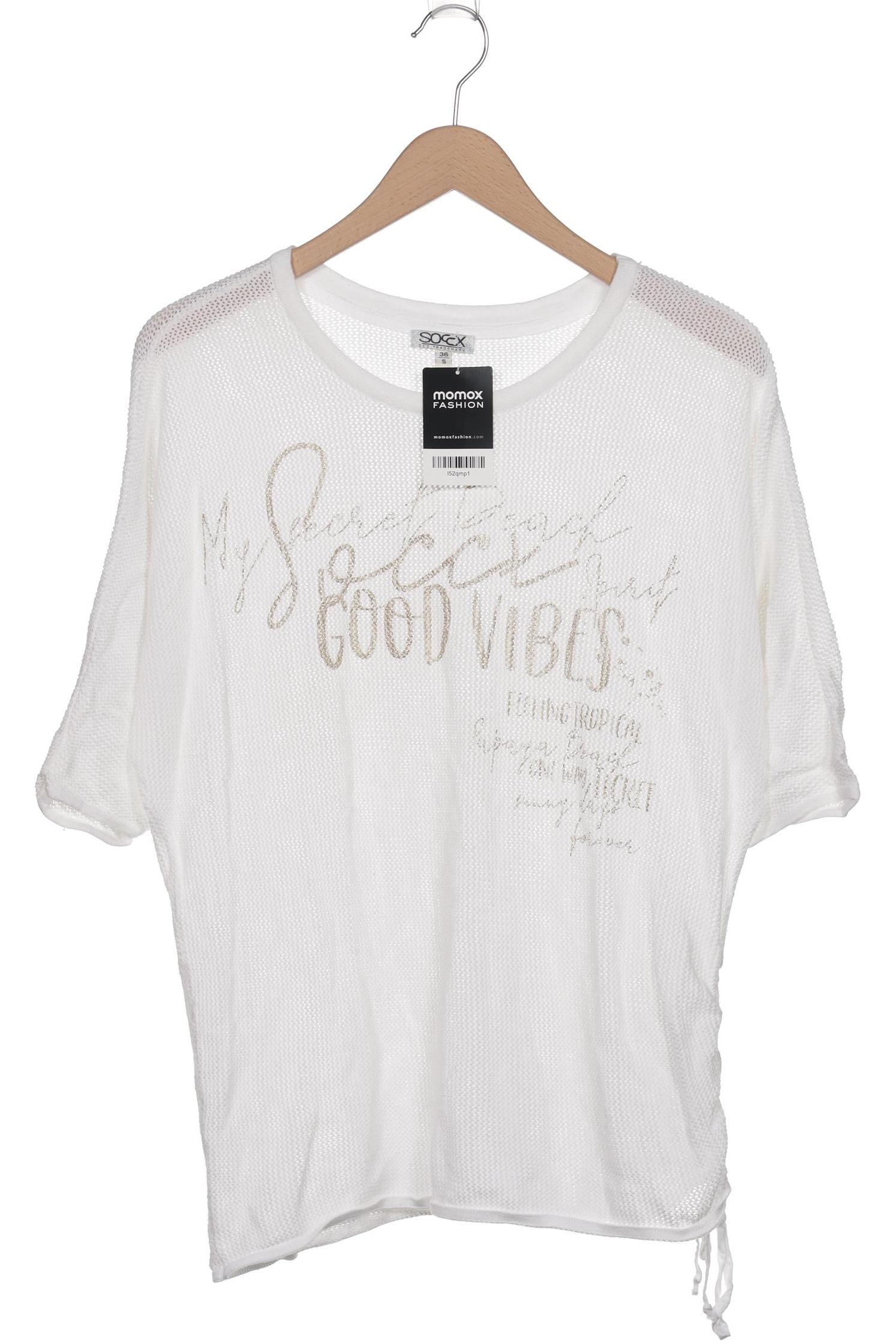 

Soccx Damen Pullover, weiß, Gr. 36