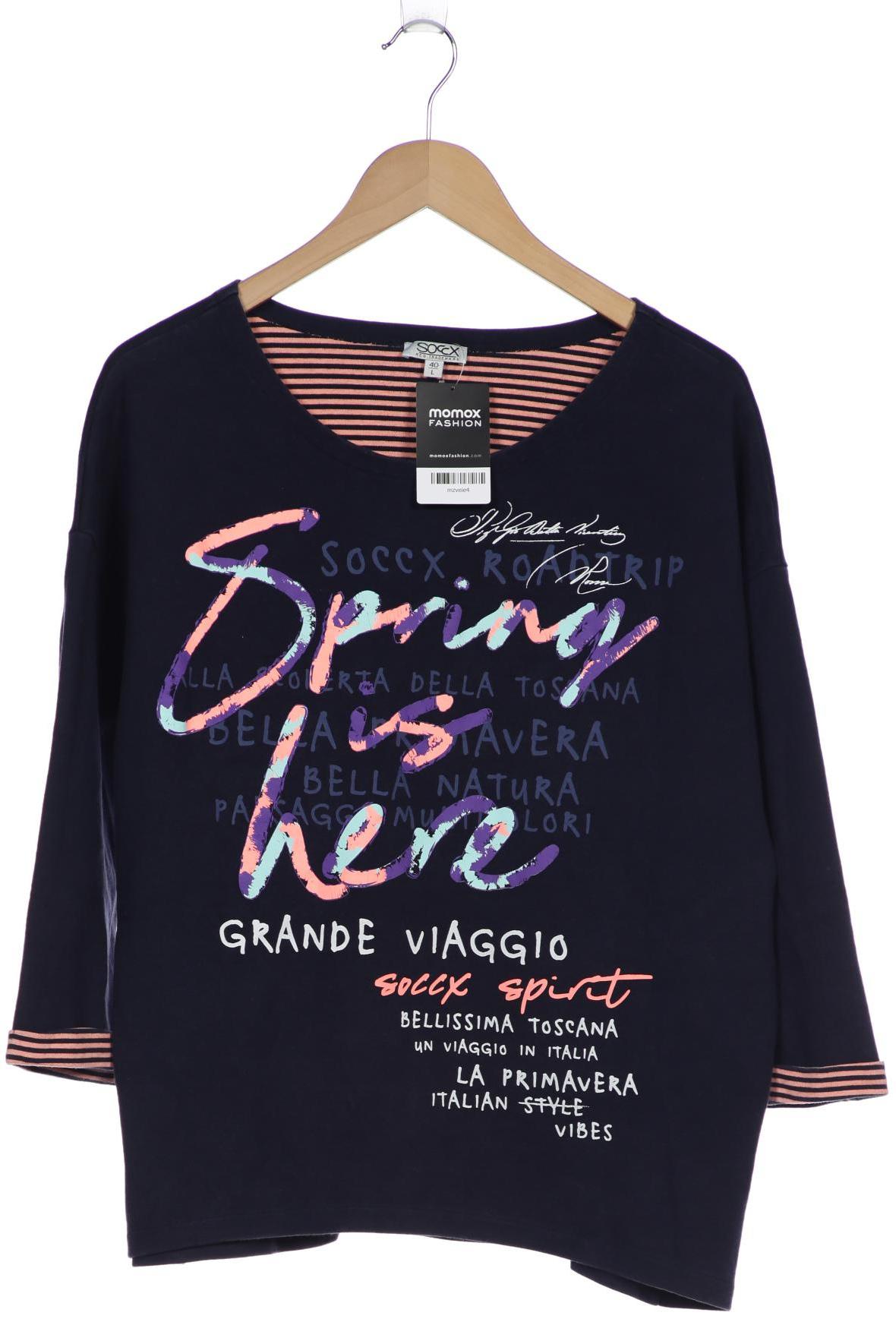 

SOCCX Damen Pullover, marineblau