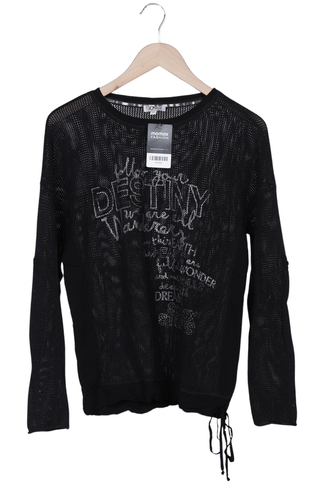 

Soccx Damen Pullover, schwarz, Gr. 38
