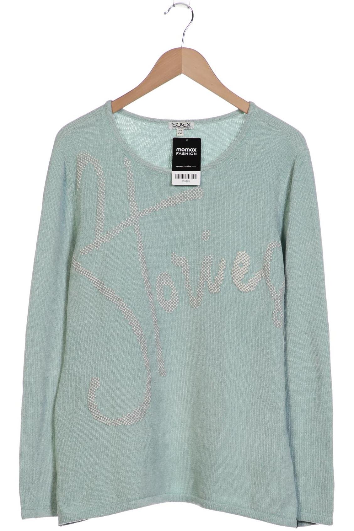 

Soccx Damen Pullover, türkis, Gr. 46
