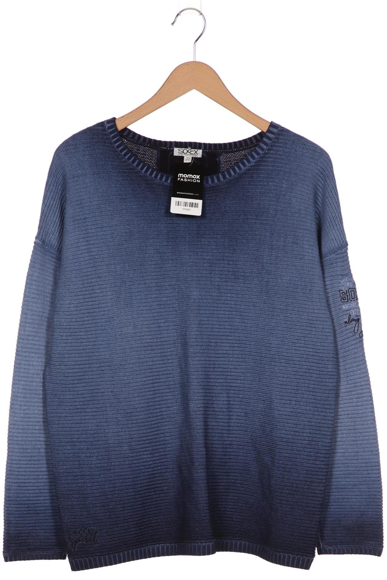 

Soccx Damen Pullover, blau, Gr. 44