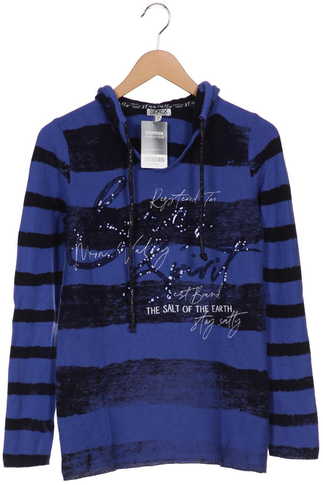 

SOCCX Damen Pullover, blau