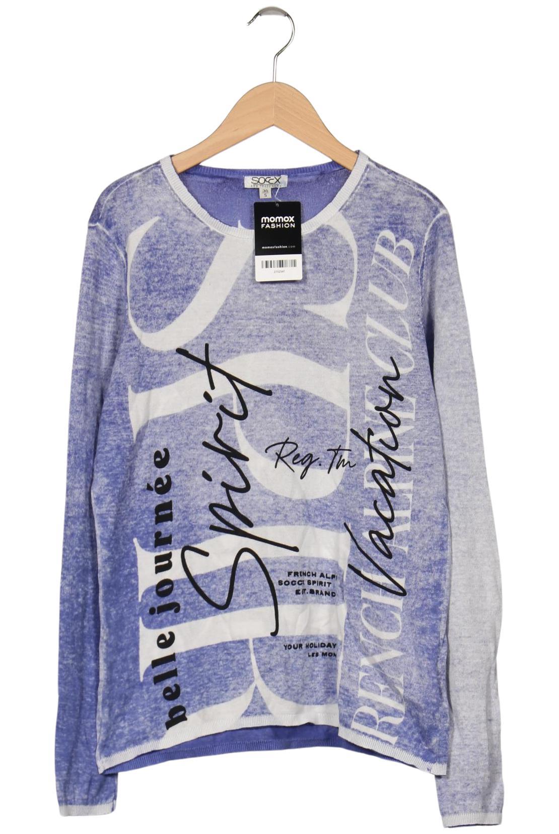 

Soccx Damen Pullover, blau, Gr. 36