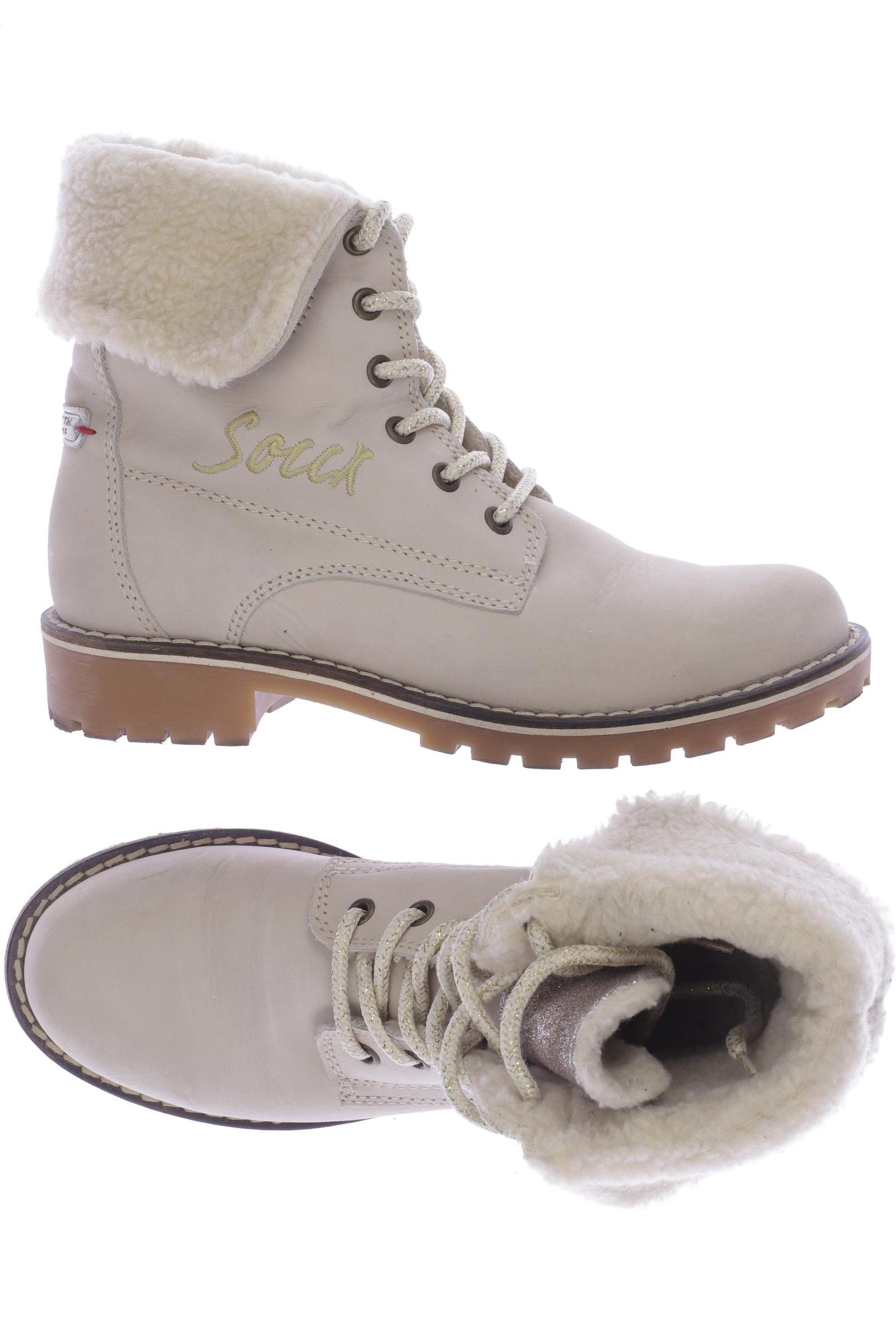 

SOCCX Damen Stiefelette, cremeweiß