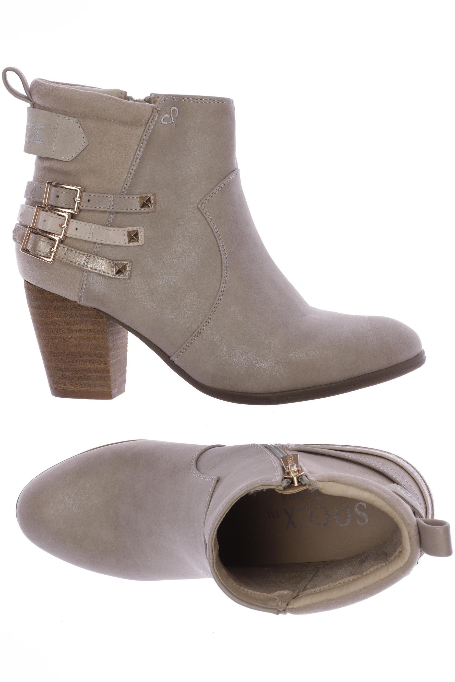 

SOCCX Damen Stiefelette, beige