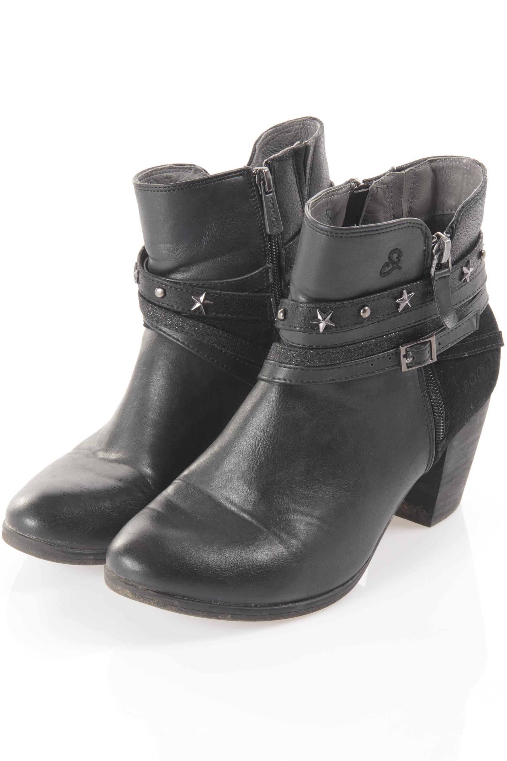 

SOCCX Damen Stiefelette, schwarz