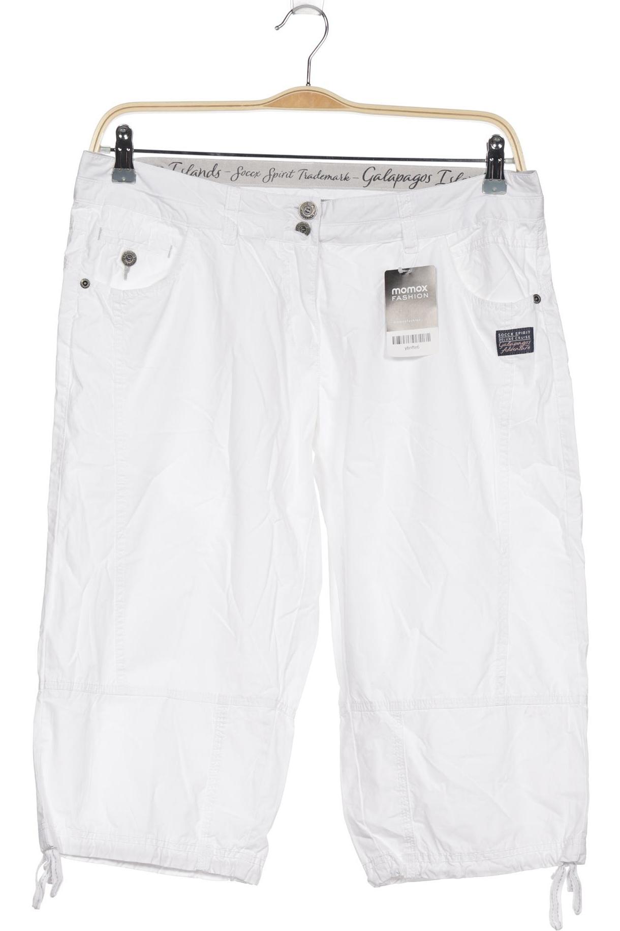

SOCCX Damen Stoffhose, weiß
