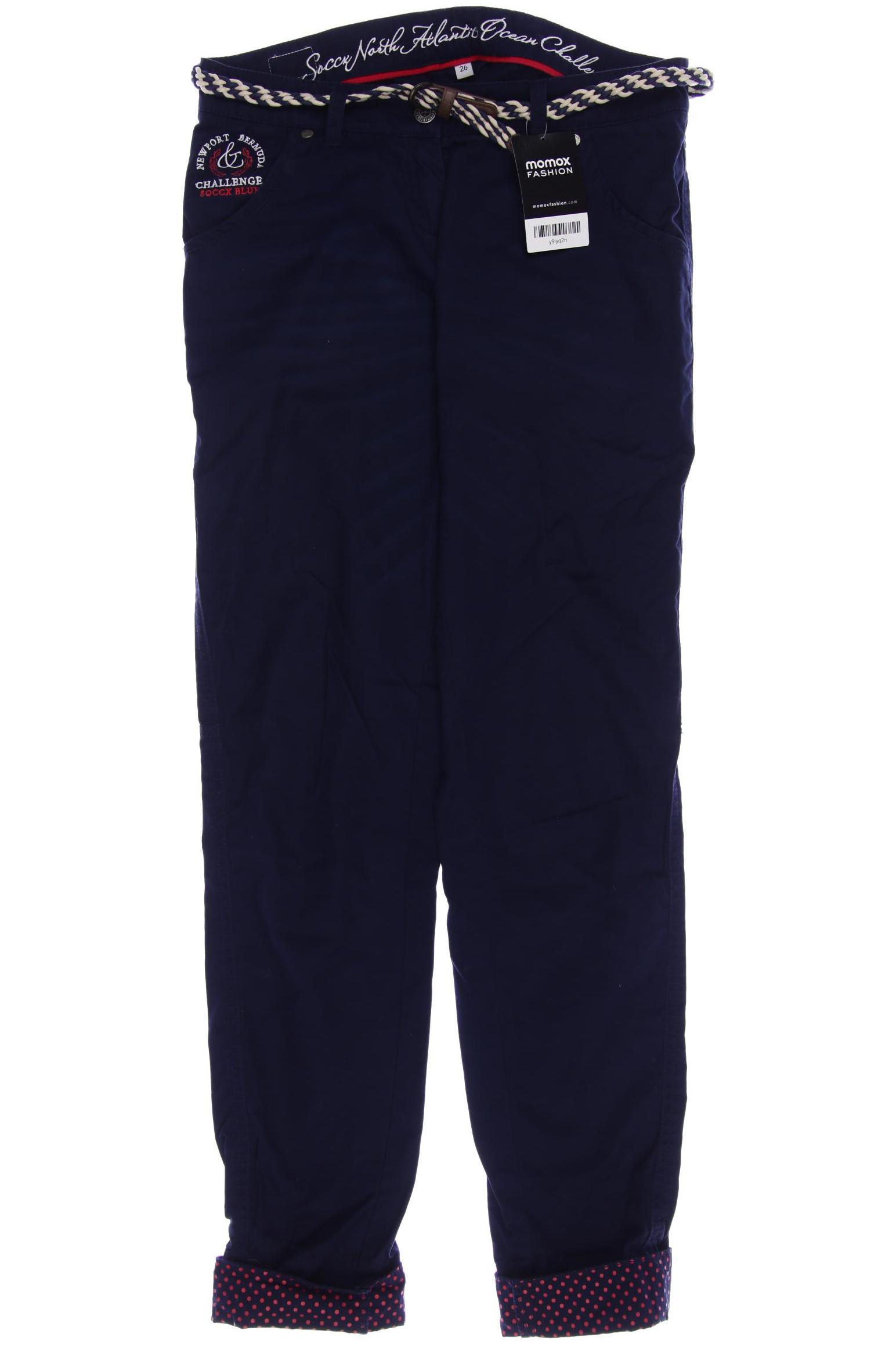 

SOCCX Damen Stoffhose, marineblau