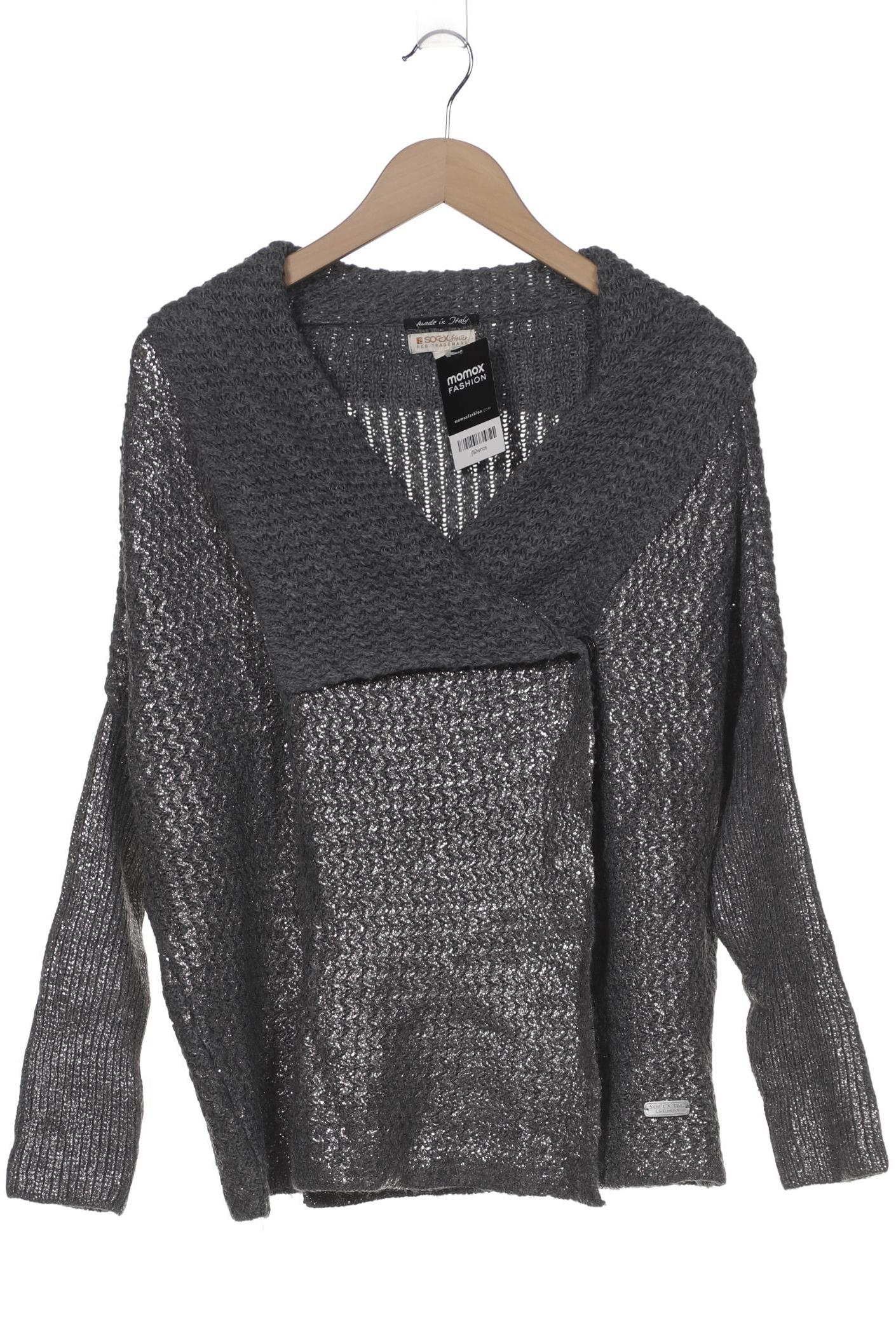 

Soccx Damen Strickjacke, silber, Gr. 38