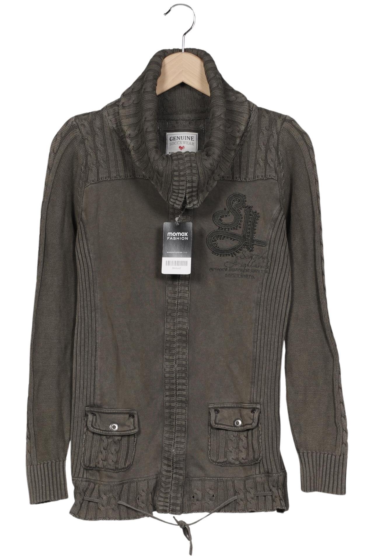 

Soccx Damen Strickjacke, grün, Gr. 34