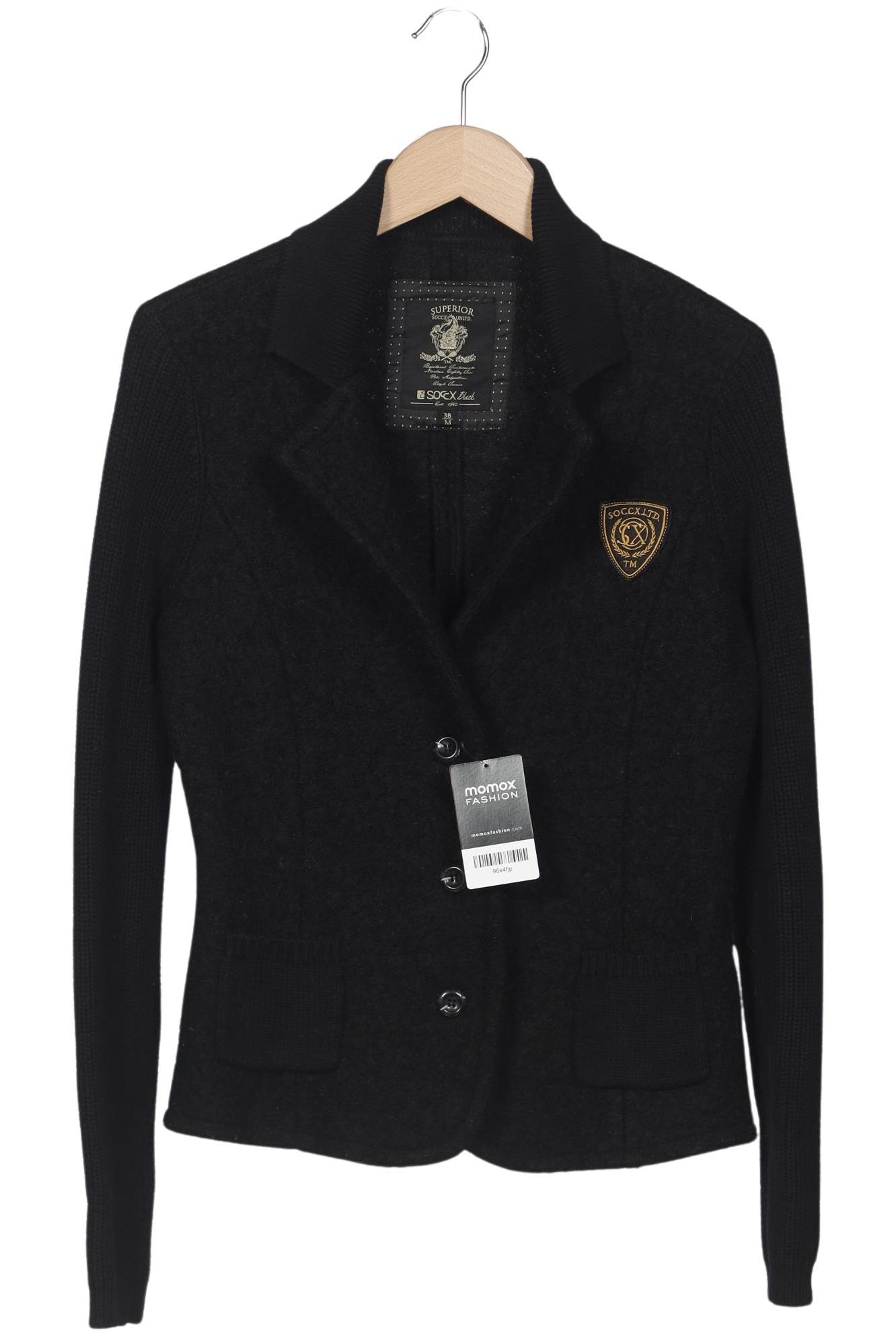 

Soccx Damen Strickjacke, schwarz, Gr. 38