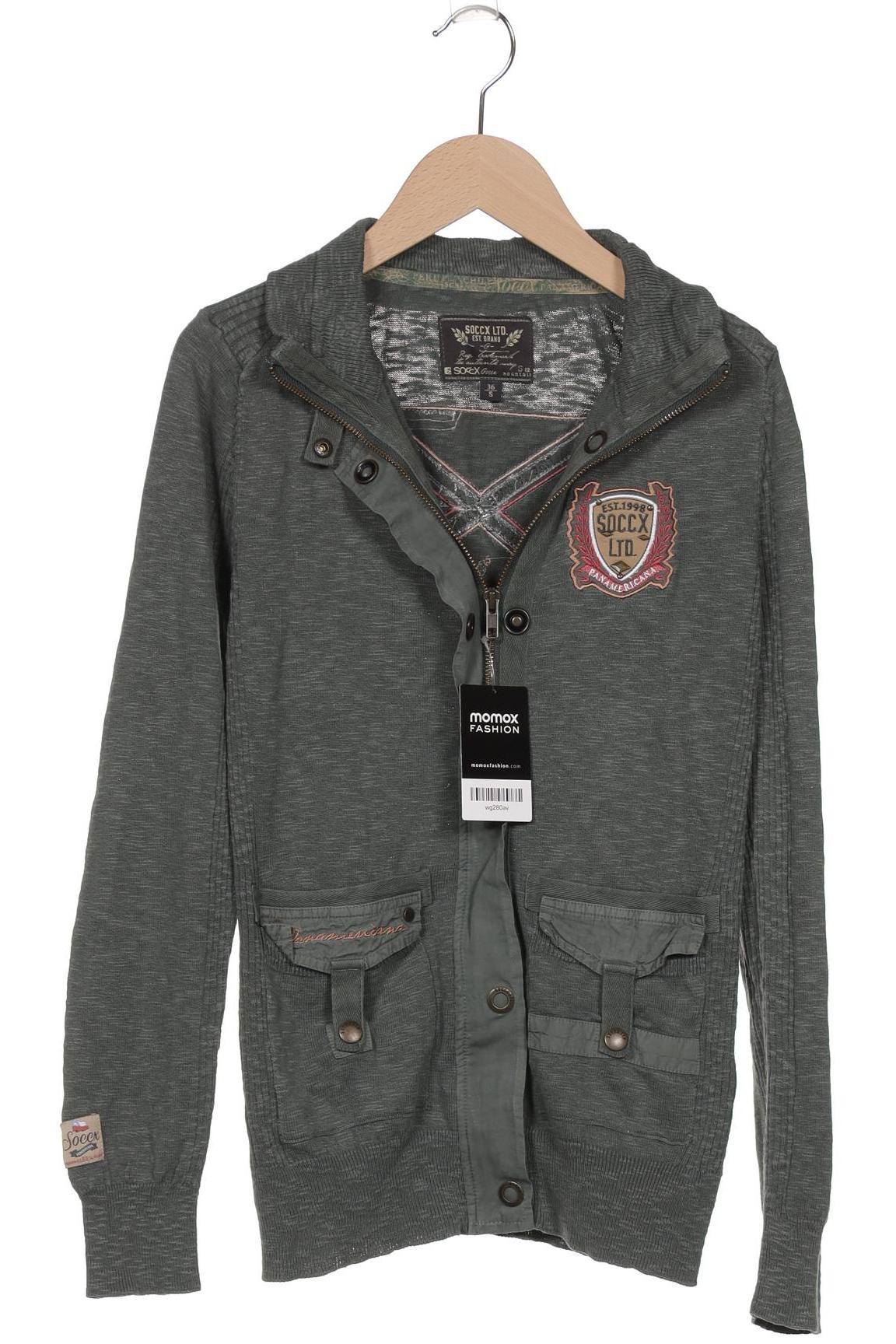 

Soccx Damen Strickjacke, grün, Gr. 36