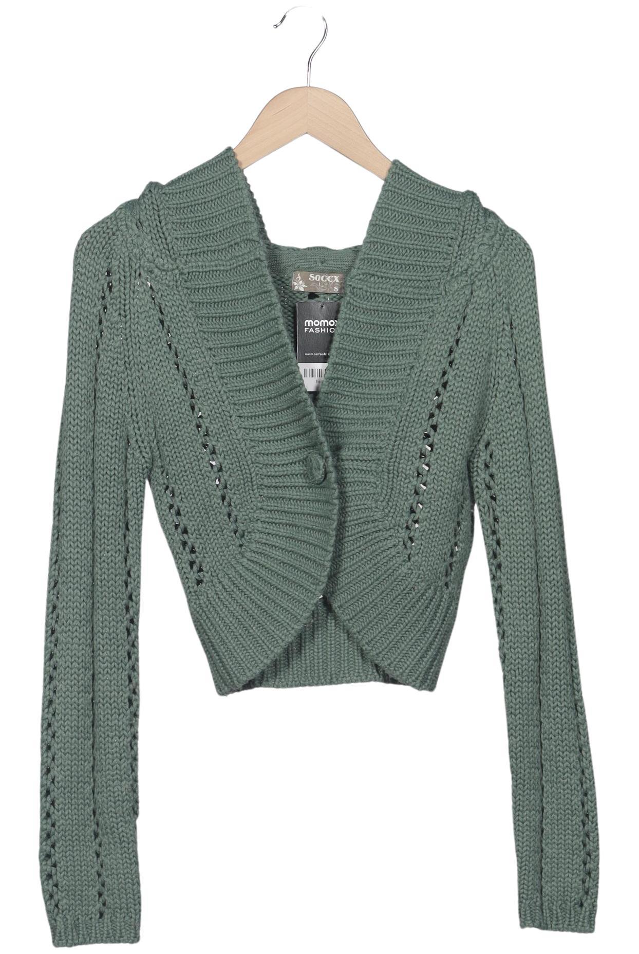 

Soccx Damen Strickjacke, grün, Gr. 36