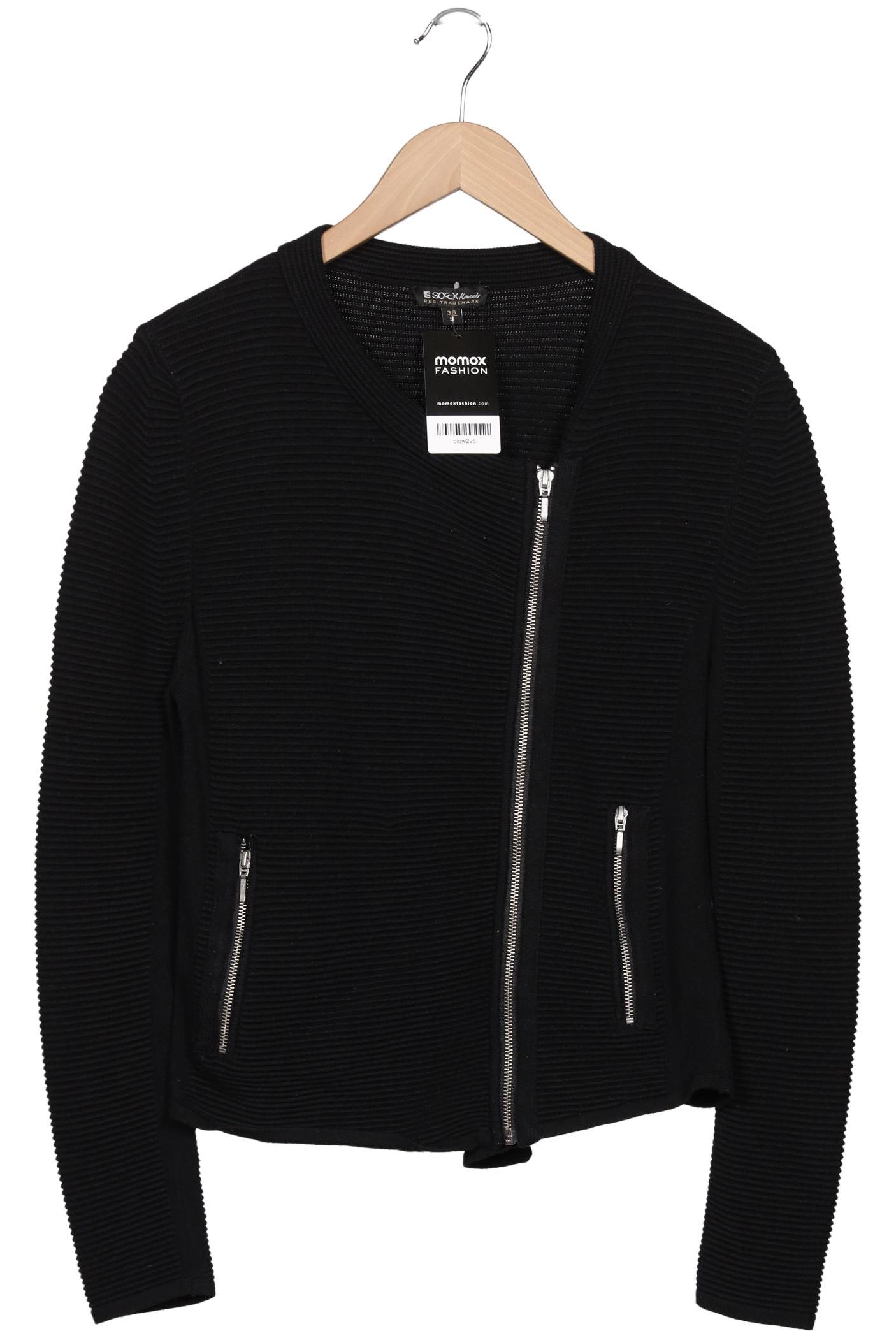 

Soccx Damen Strickjacke, schwarz, Gr. 36