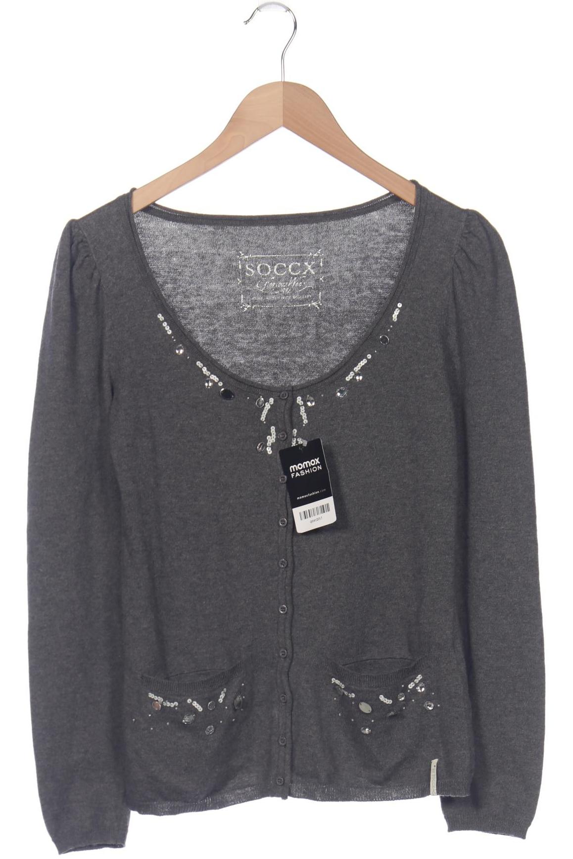 

Soccx Damen Strickjacke, grau, Gr. 36
