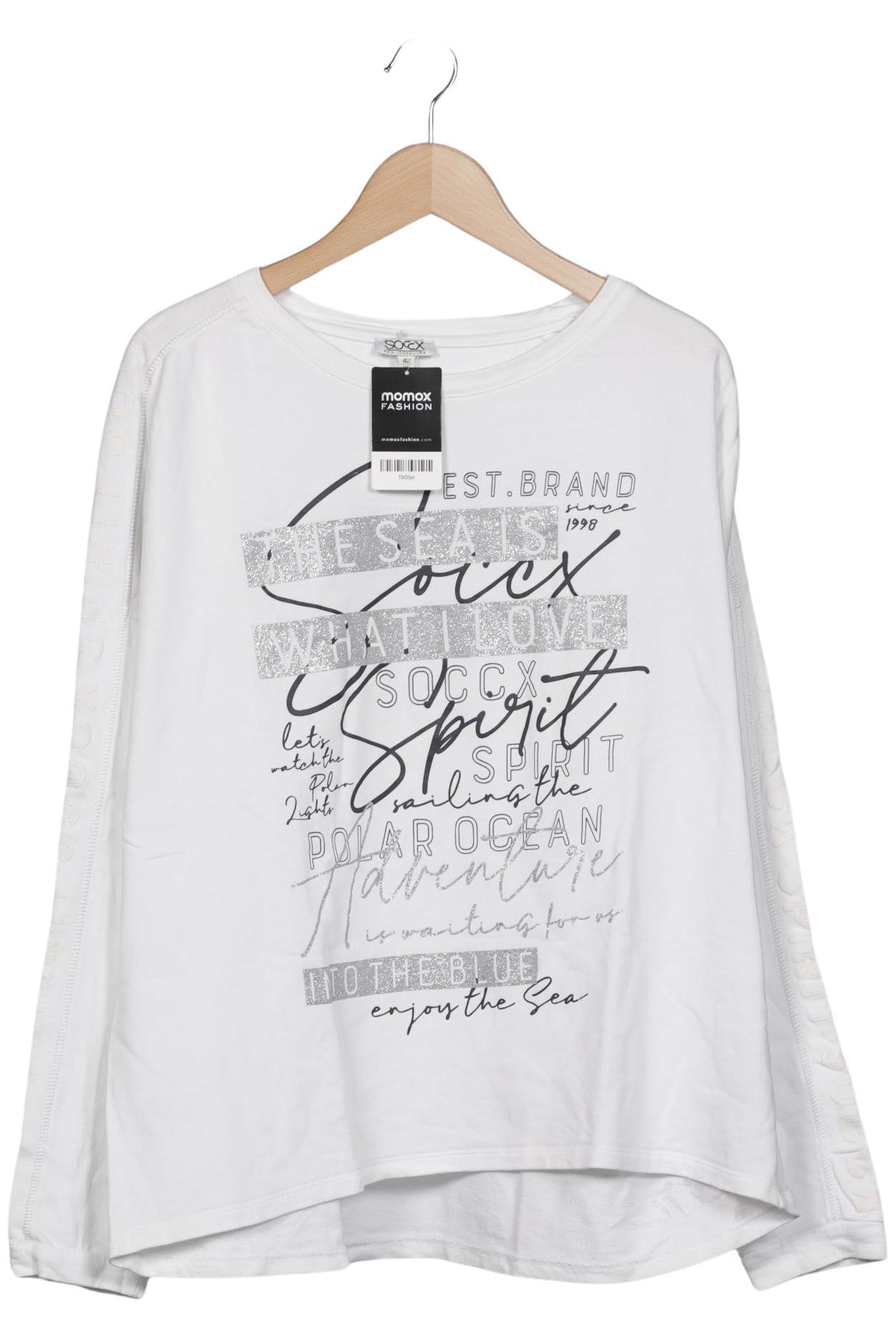 

Soccx Damen Sweatshirt, weiß, Gr. 42