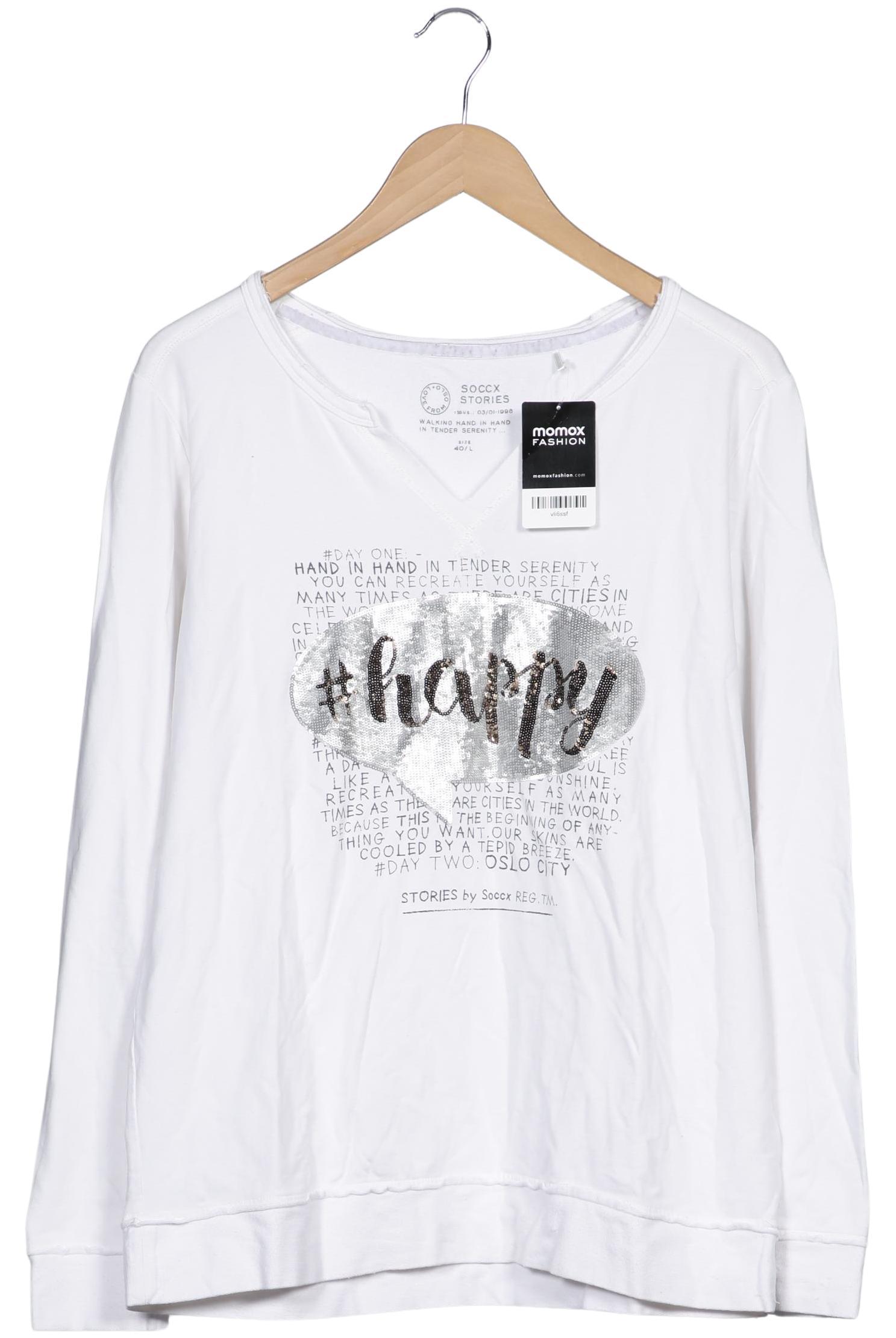 

Soccx Damen Sweatshirt, weiß, Gr. 40