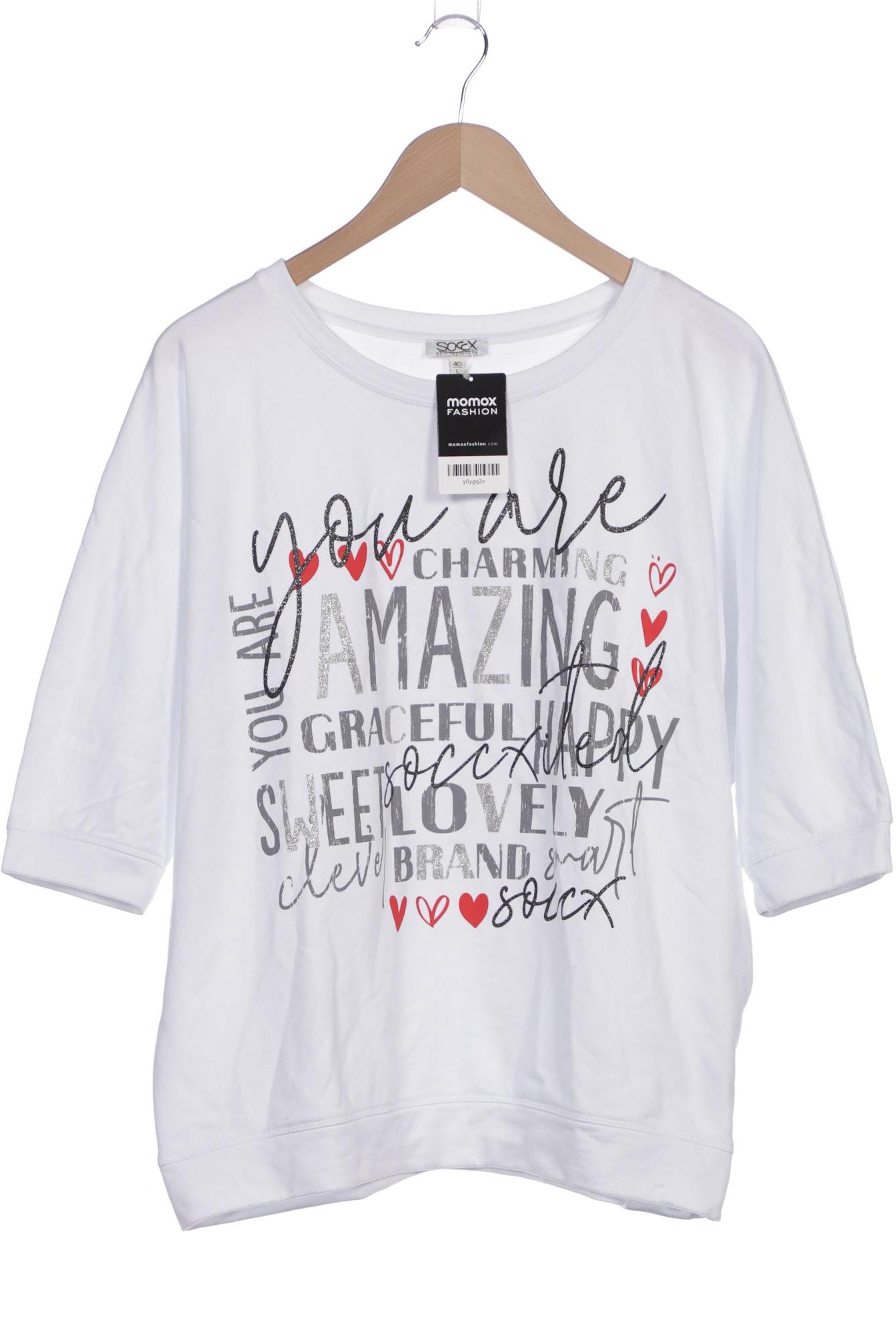 

Soccx Damen Sweatshirt, weiß, Gr. 40