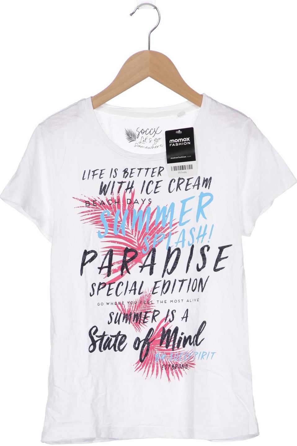 

SOCCX Damen T-Shirt, weiß