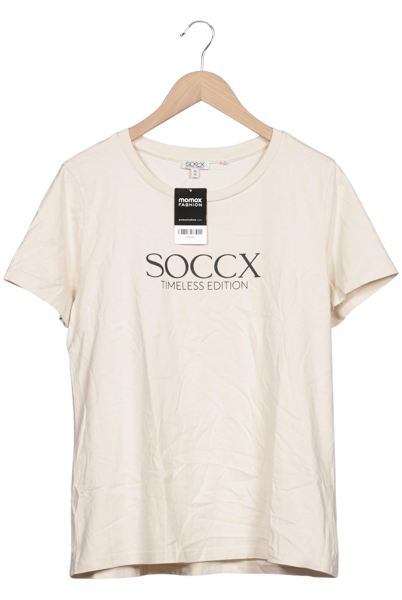 

Soccx Damen T-Shirt, beige, Gr. 42