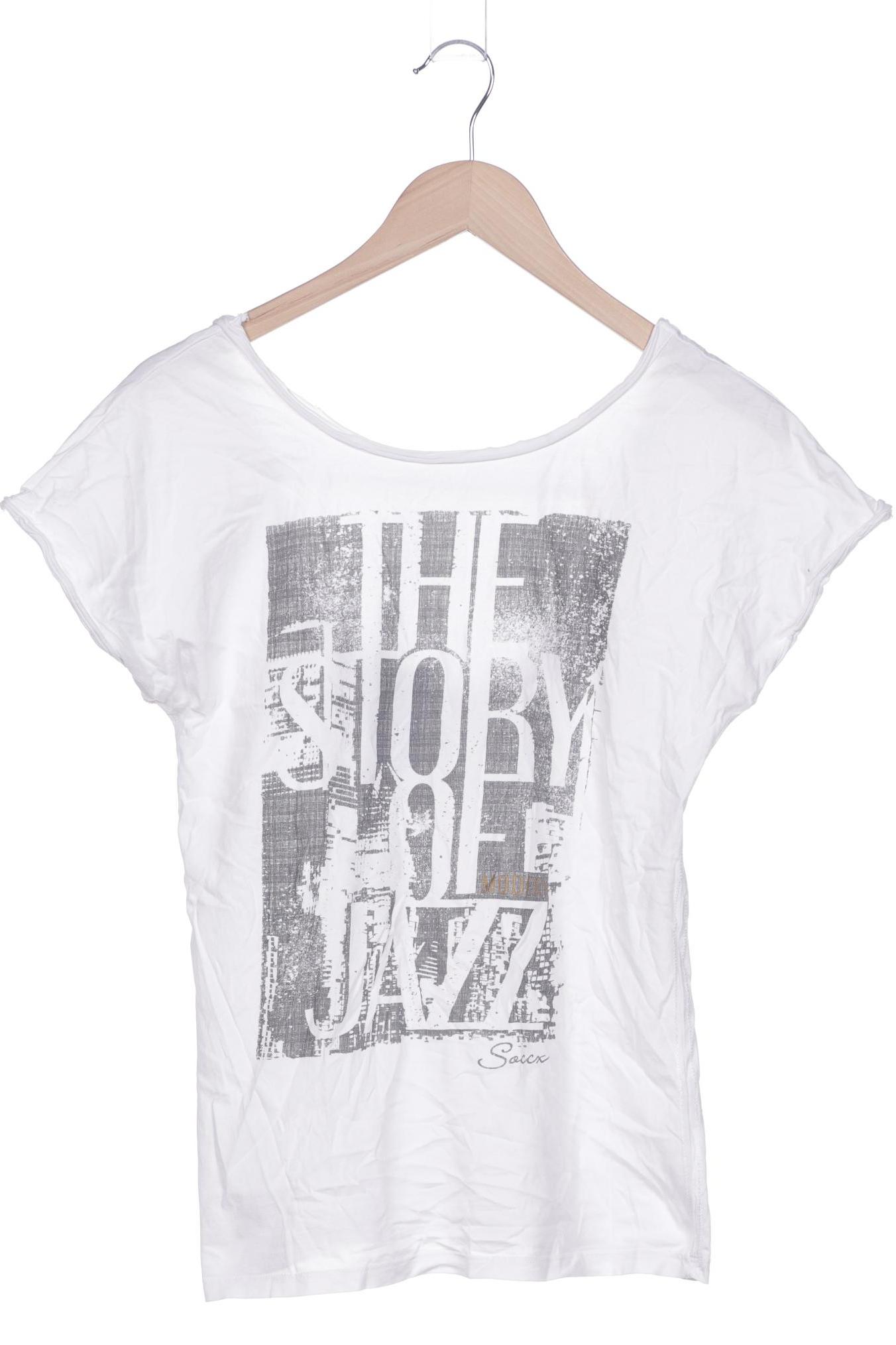 

Soccx Damen T-Shirt, weiß, Gr. 34