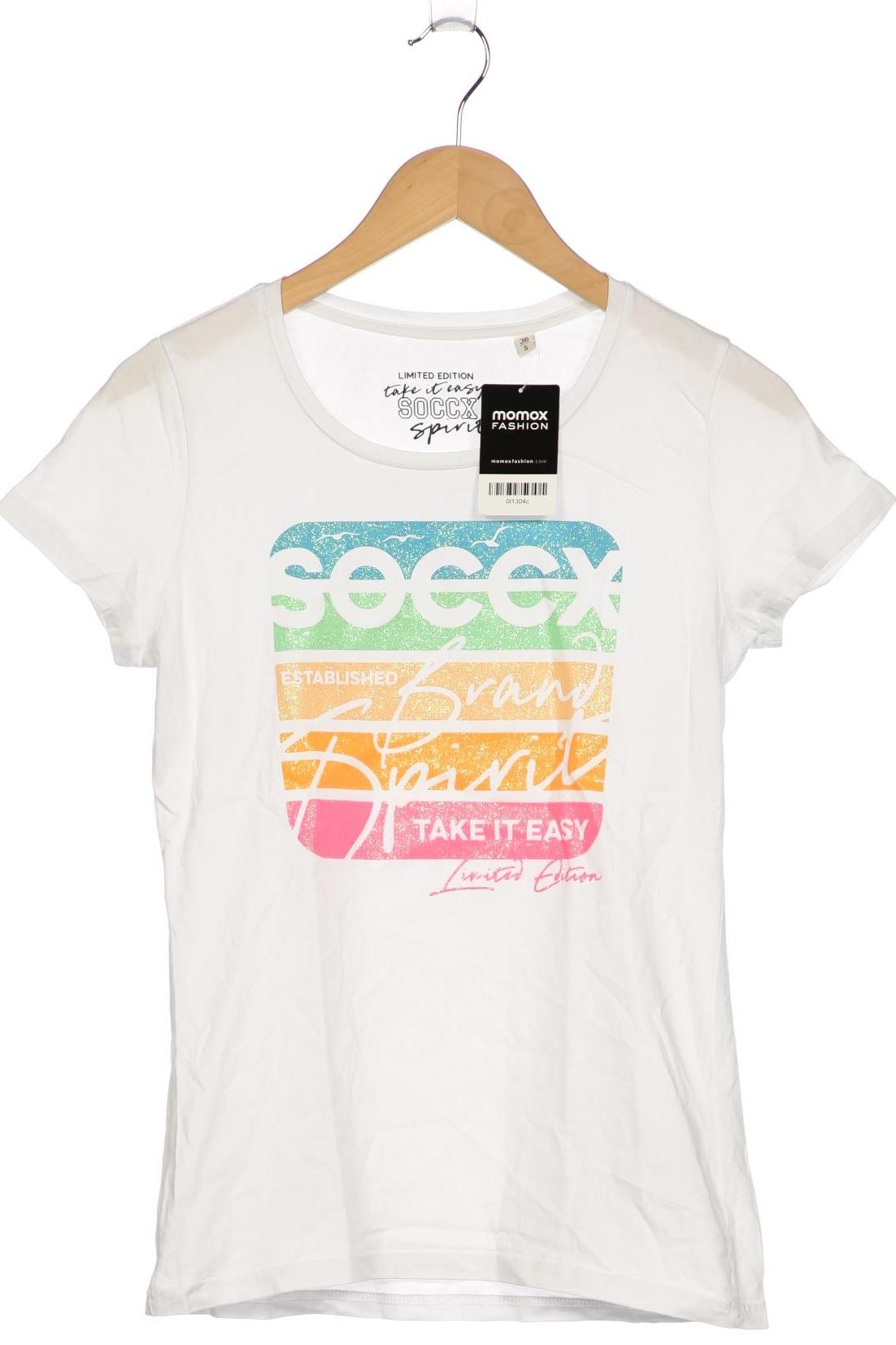 

Soccx Damen T-Shirt, weiß, Gr. 36