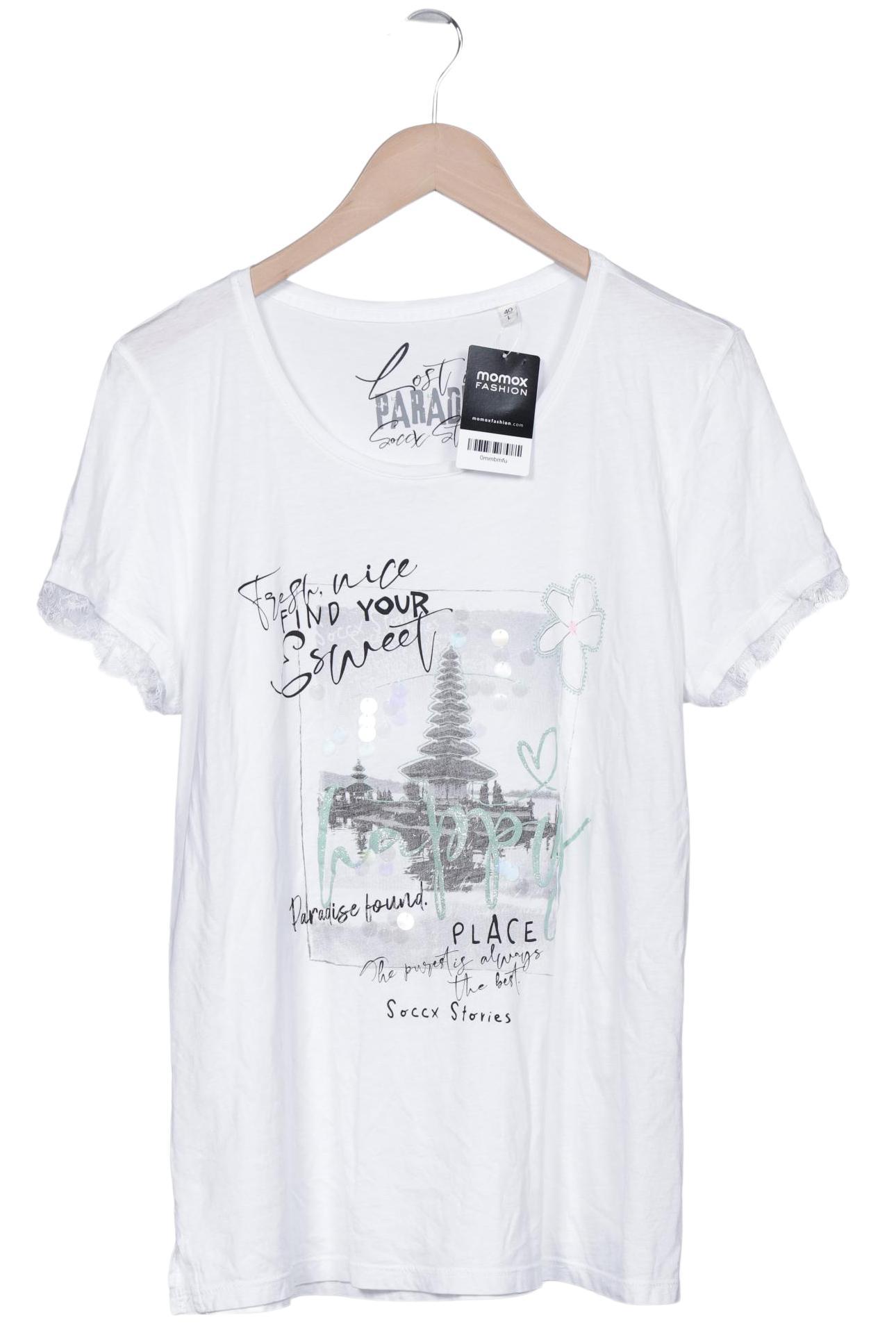 

Soccx Damen T-Shirt, weiß, Gr. 40