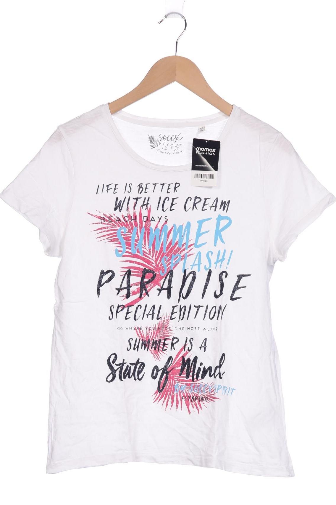 

Soccx Damen T-Shirt, weiß, Gr. 42