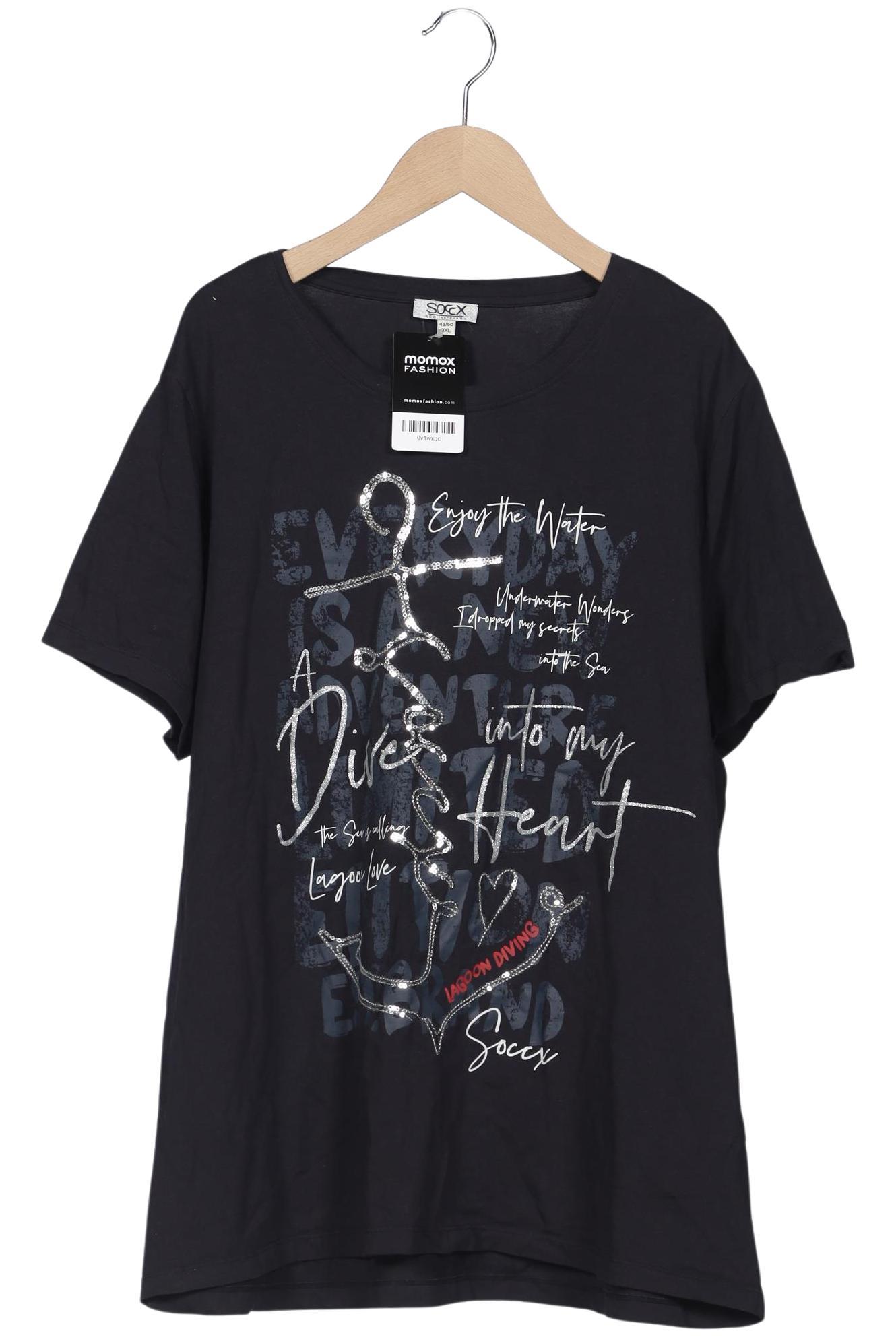 

Soccx Damen T-Shirt, marineblau, Gr. 48