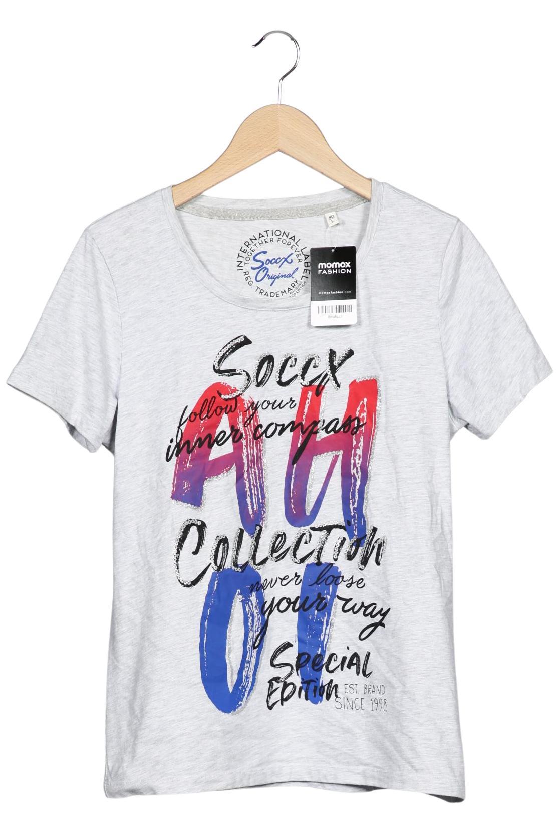 

Soccx Damen T-Shirt, grau, Gr. 40