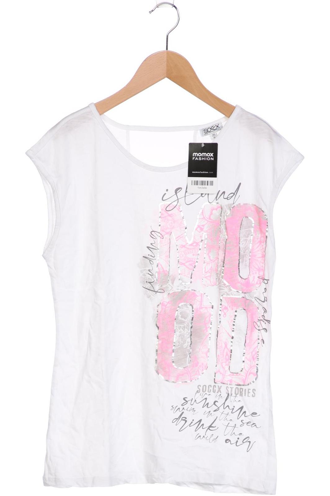 

SOCCX Damen T-Shirt, weiß