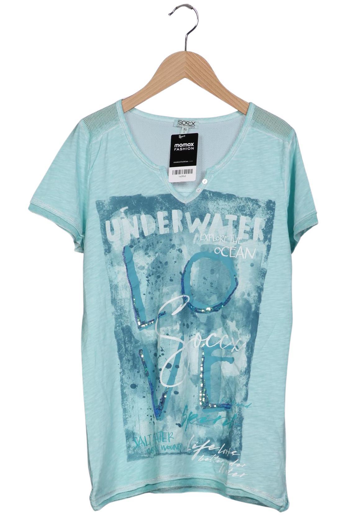 

Soccx Damen T-Shirt, hellblau, Gr. 40