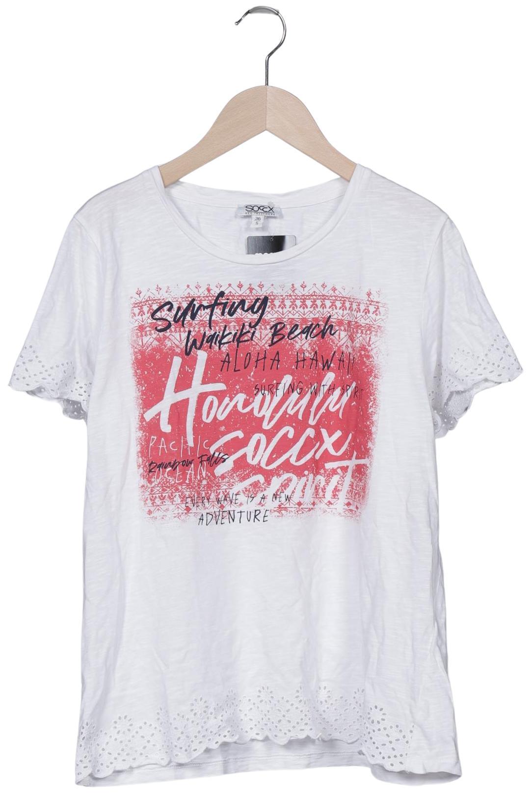 

Soccx Damen T-Shirt, weiß, Gr. 36