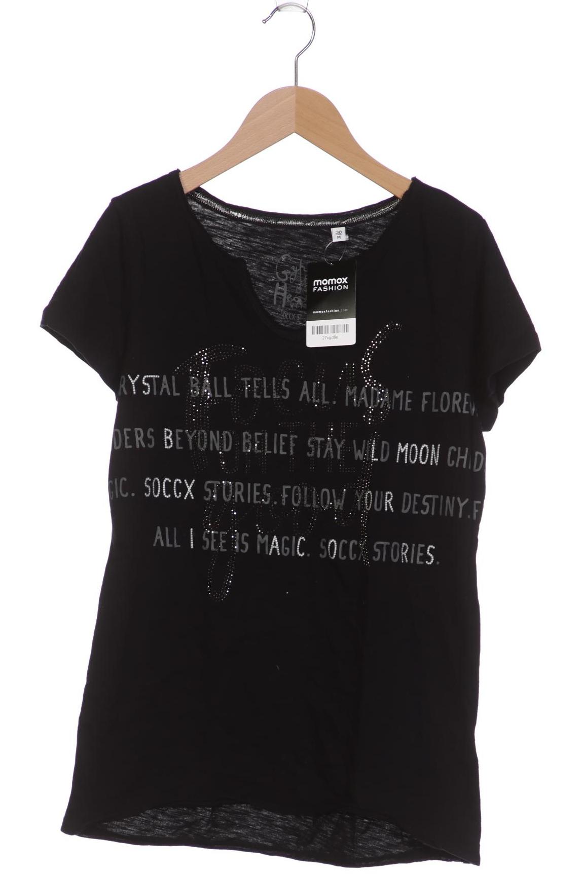 

SOCCX Damen T-Shirt, schwarz