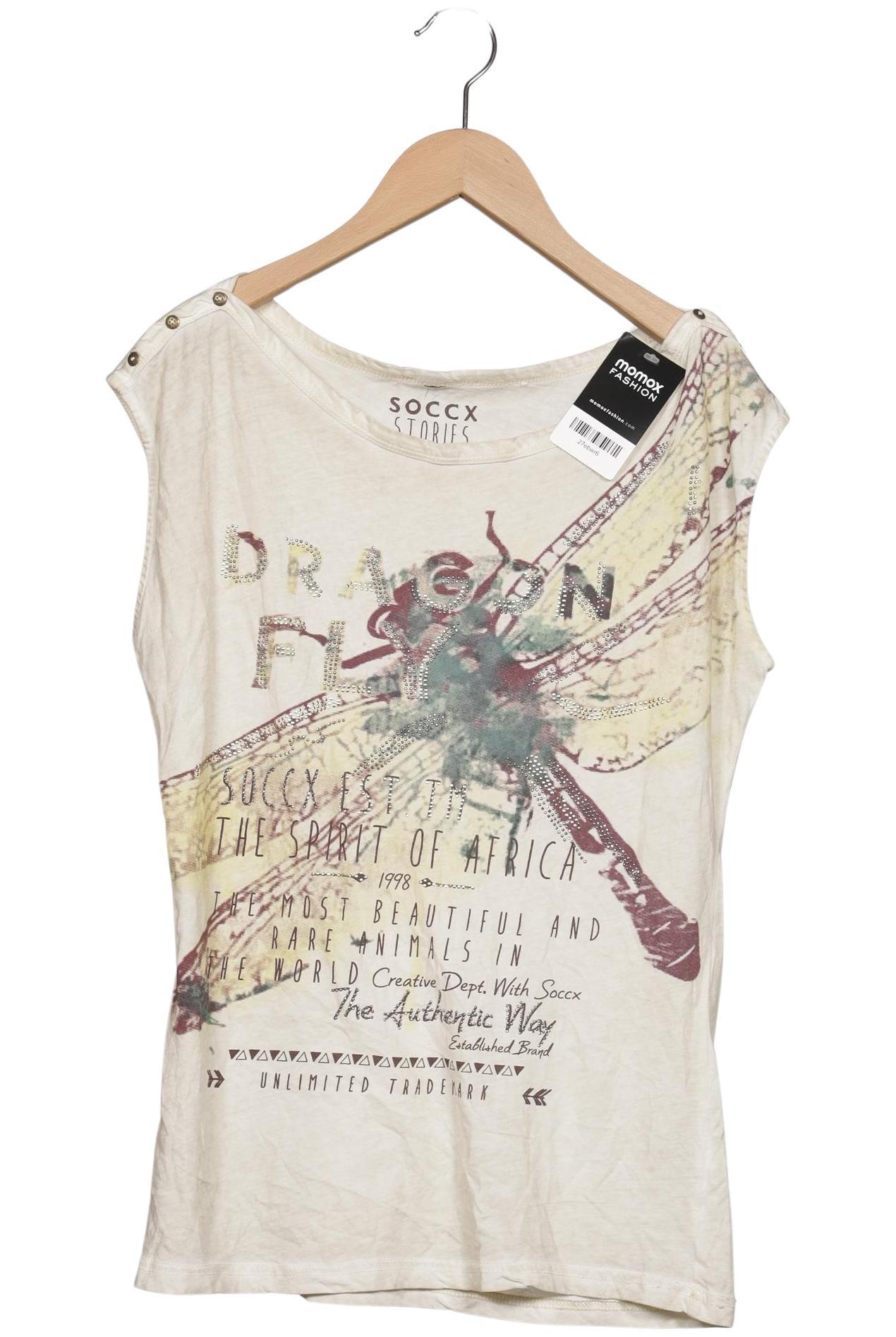 

Soccx Damen T-Shirt, beige, Gr. 38