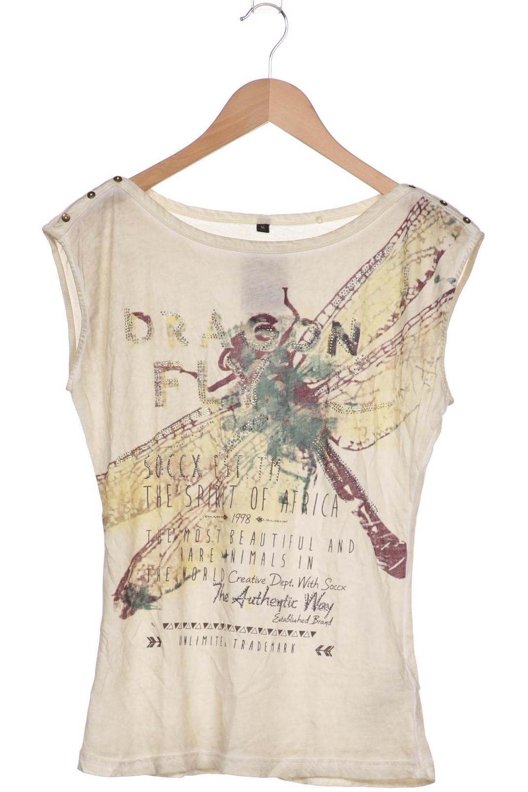 

SOCCX Damen T-Shirt, beige