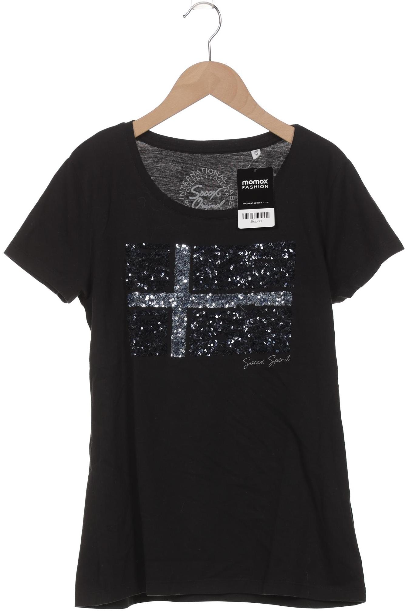 

Soccx Damen T-Shirt, schwarz, Gr. 38