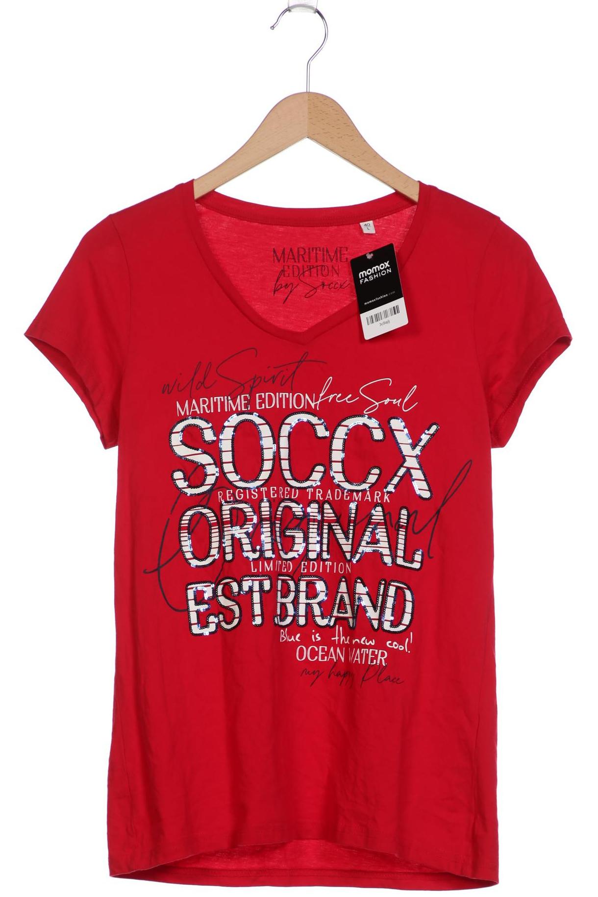 

Soccx Damen T-Shirt, rot, Gr. 40