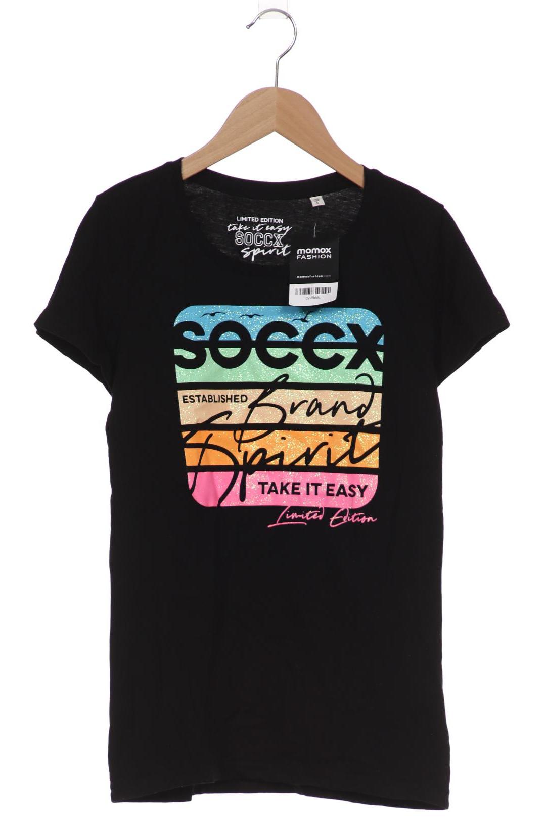 

SOCCX Damen T-Shirt, schwarz