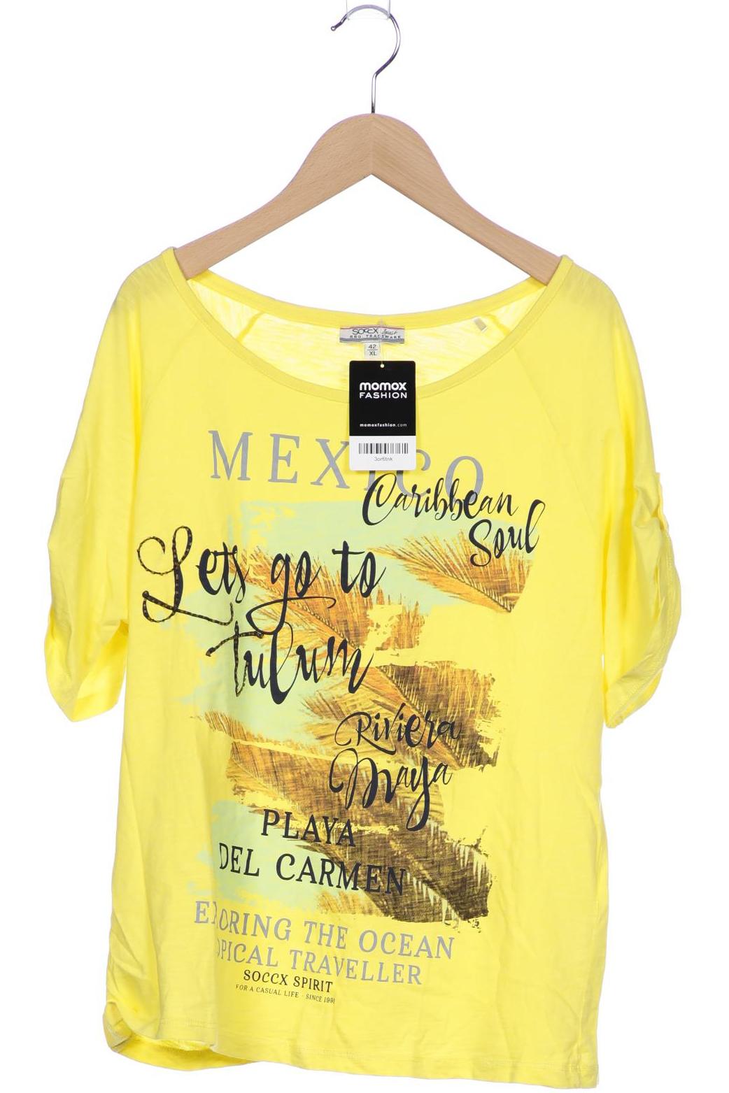 

Soccx Damen T-Shirt, gelb, Gr. 42