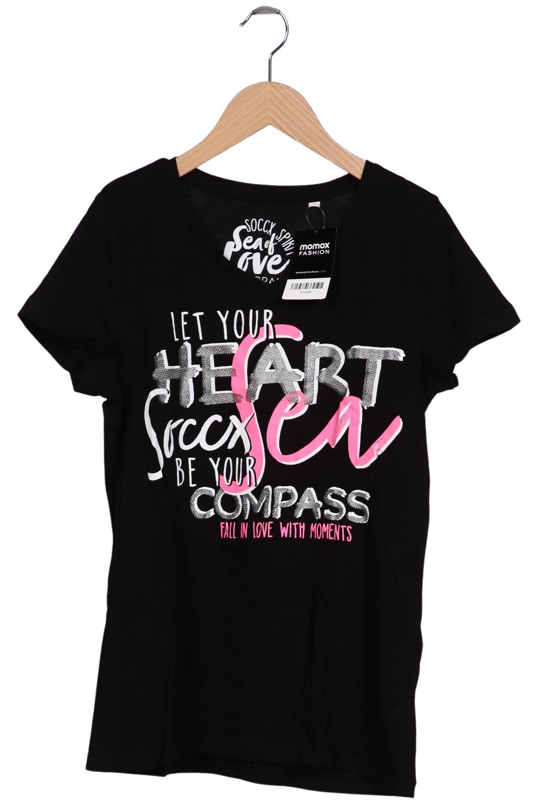 

Soccx Damen T-Shirt, schwarz, Gr. 38