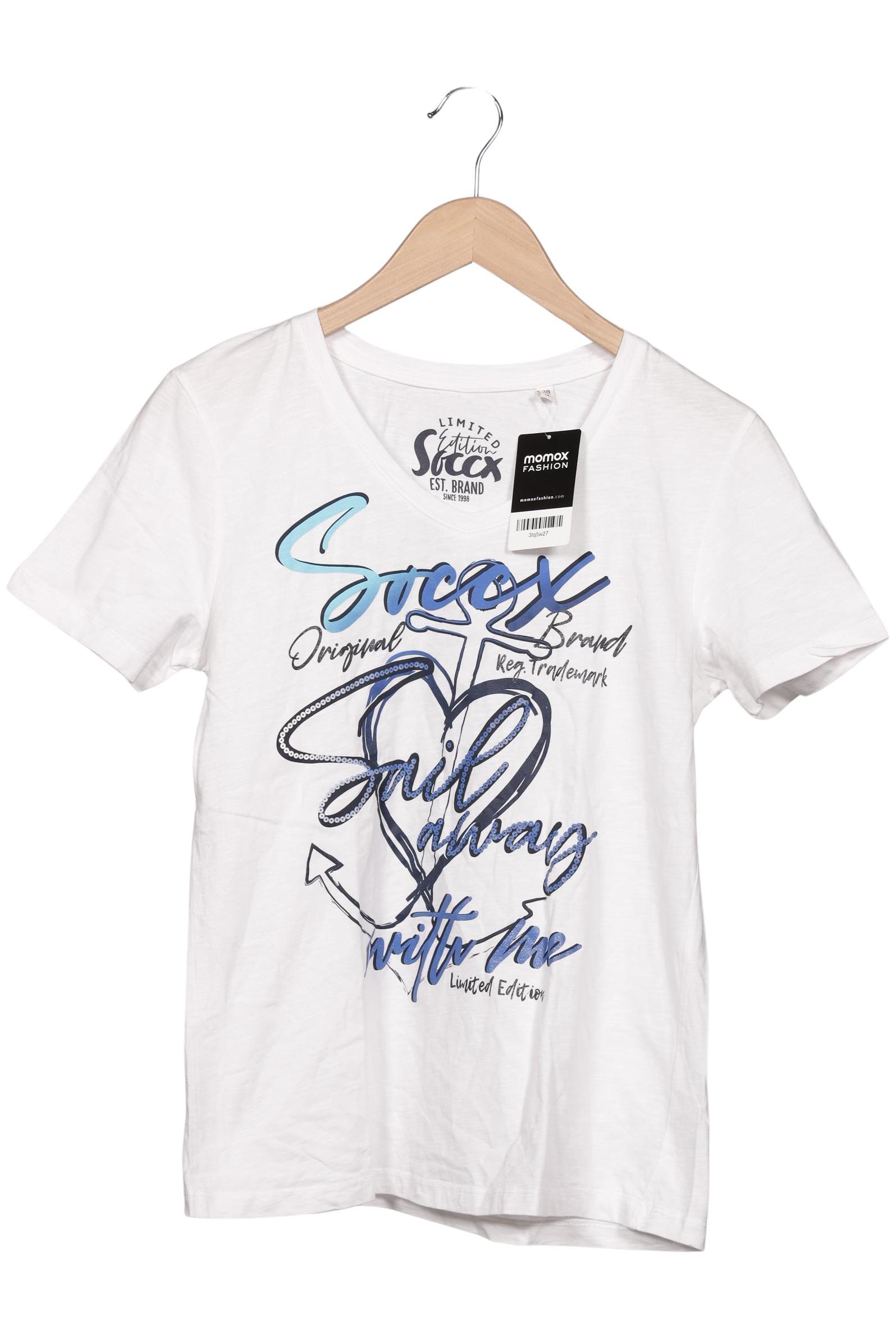 

Soccx Damen T-Shirt, weiß, Gr. 38
