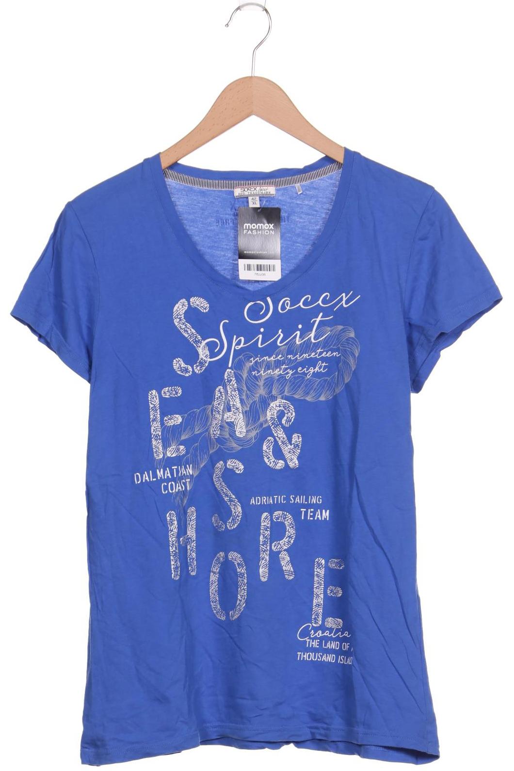 

Soccx Damen T-Shirt, blau, Gr. 42