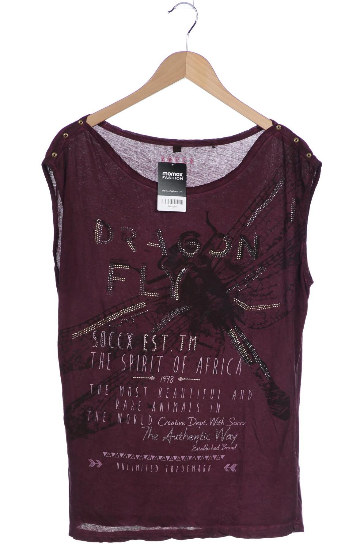 

Soccx Damen T-Shirt, bordeaux, Gr. 42