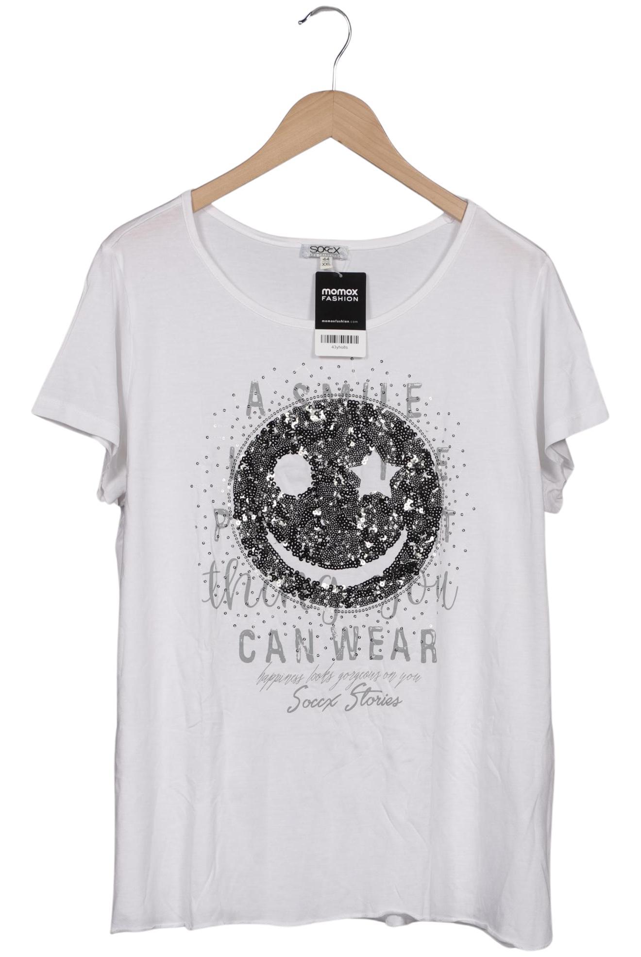 

Soccx Damen T-Shirt, weiß, Gr. 44
