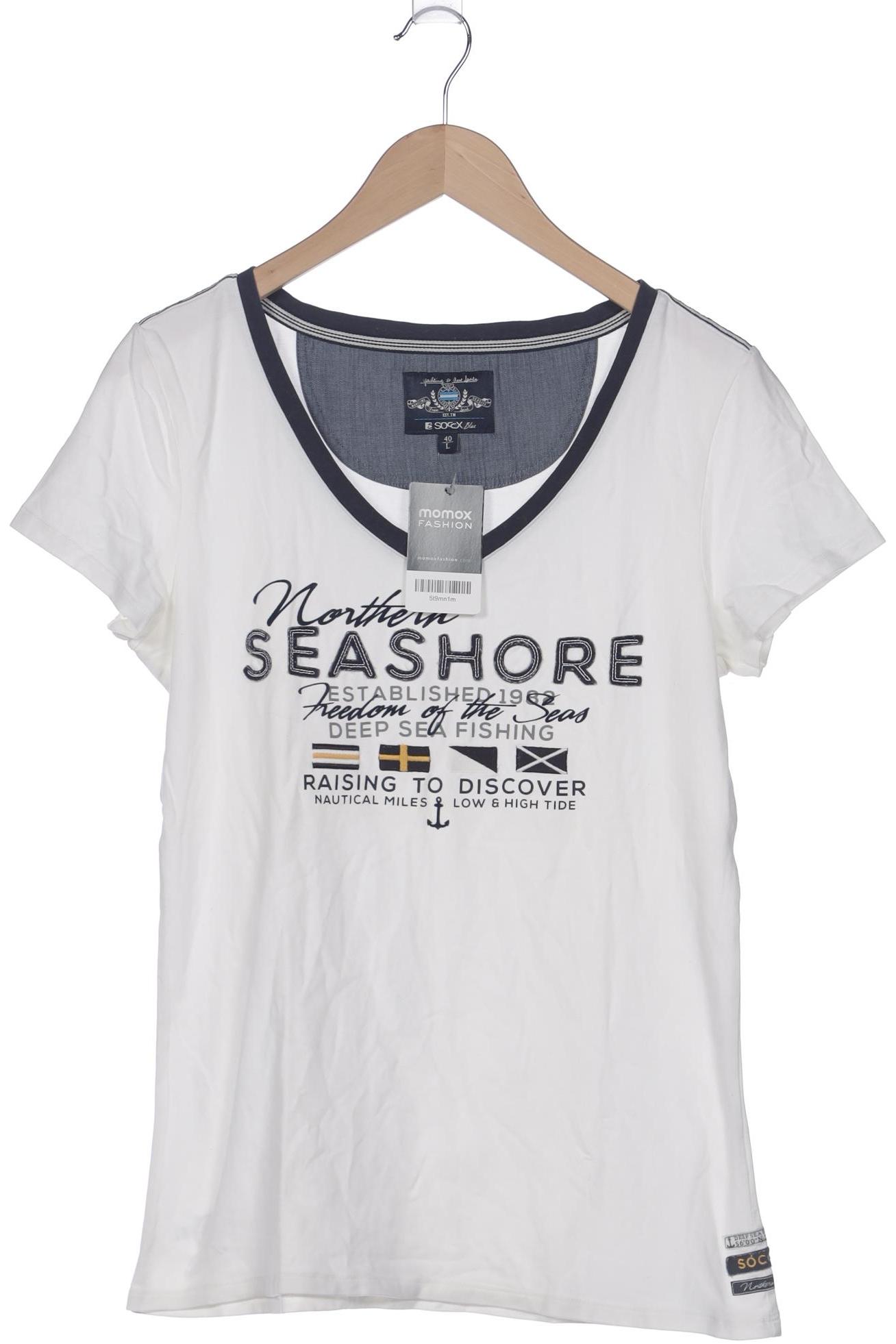 

Soccx Damen T-Shirt, weiß, Gr. 40